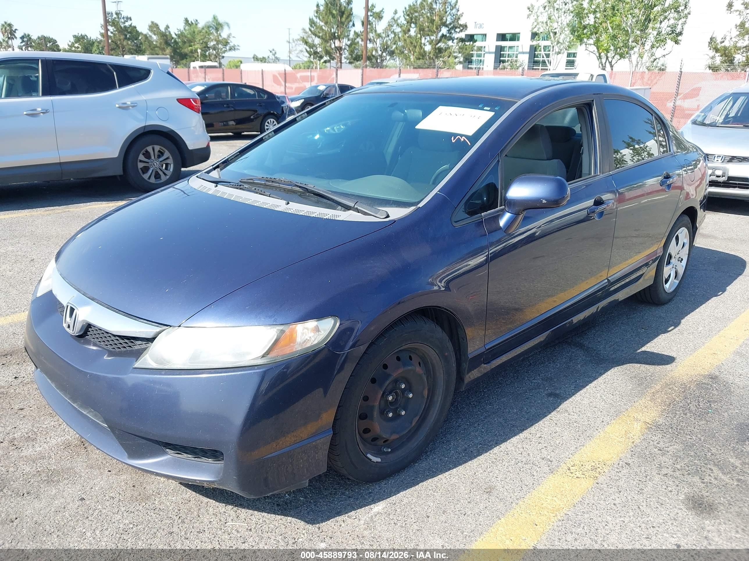2010 Honda Civic Lx Синий vin: 19XFA1F56AE026594