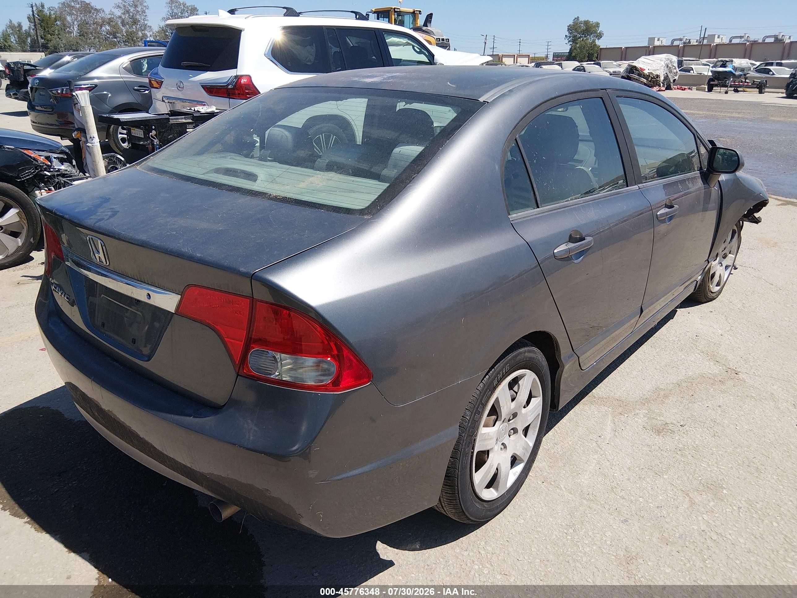 2010 Honda Civic Lx Gray vin: 19XFA1F56AE037479