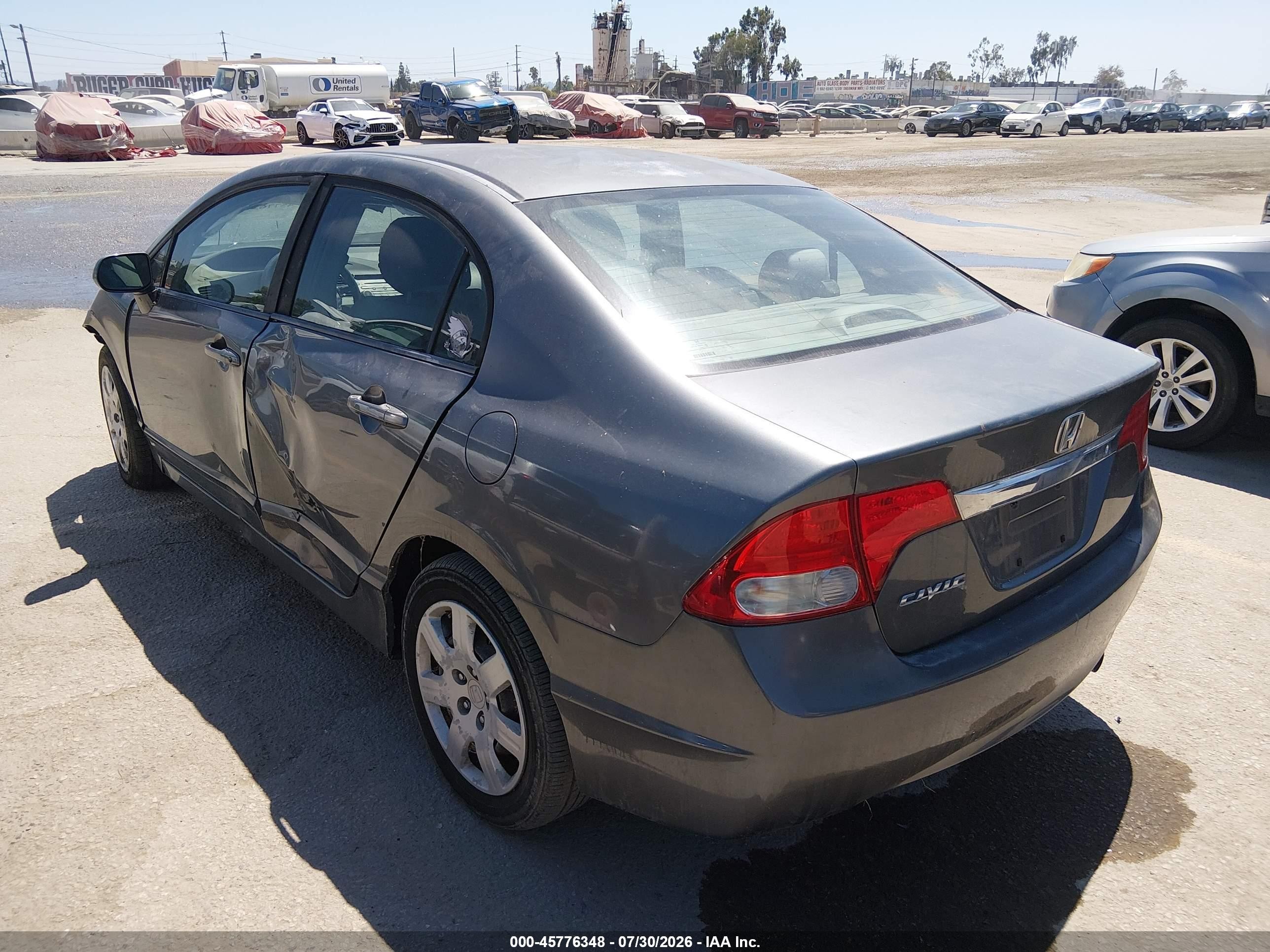2010 Honda Civic Lx Gray vin: 19XFA1F56AE037479