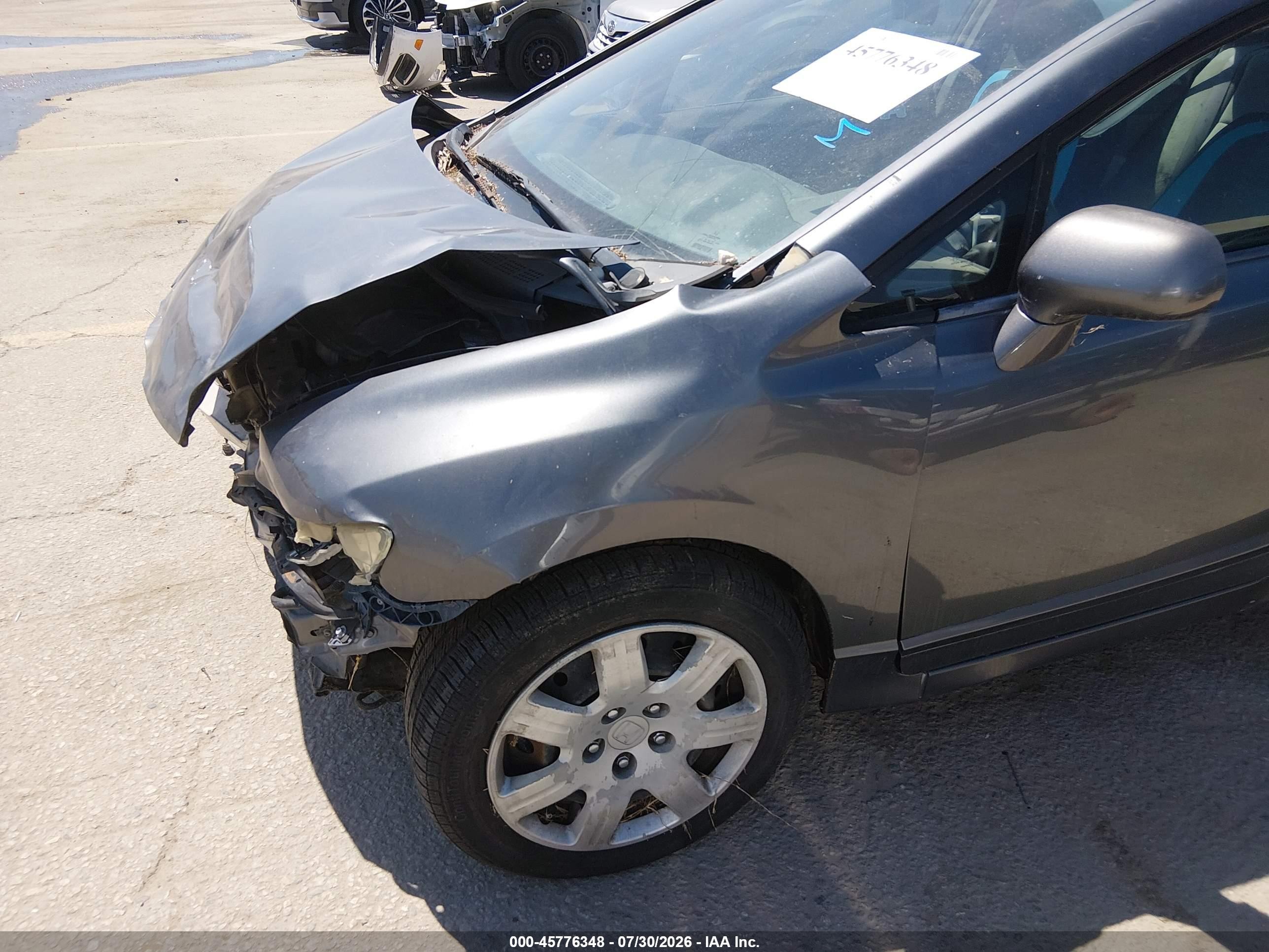 2010 Honda Civic Lx Gray vin: 19XFA1F56AE037479