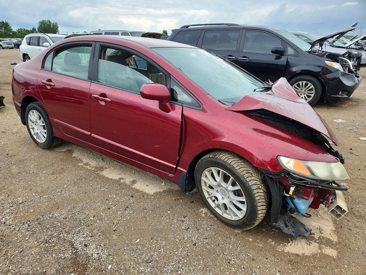 2010 Honda Civic Lx Burgundy vin: 19XFA1F56AE050331