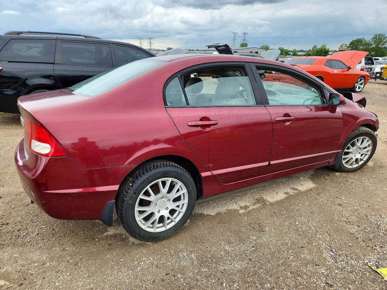 2010 Honda Civic Lx Burgundy vin: 19XFA1F56AE050331