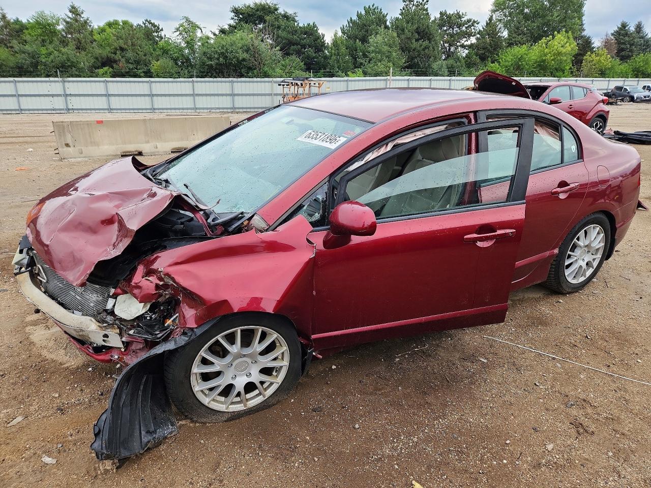 2010 Honda Civic Lx Burgundy vin: 19XFA1F56AE050331
