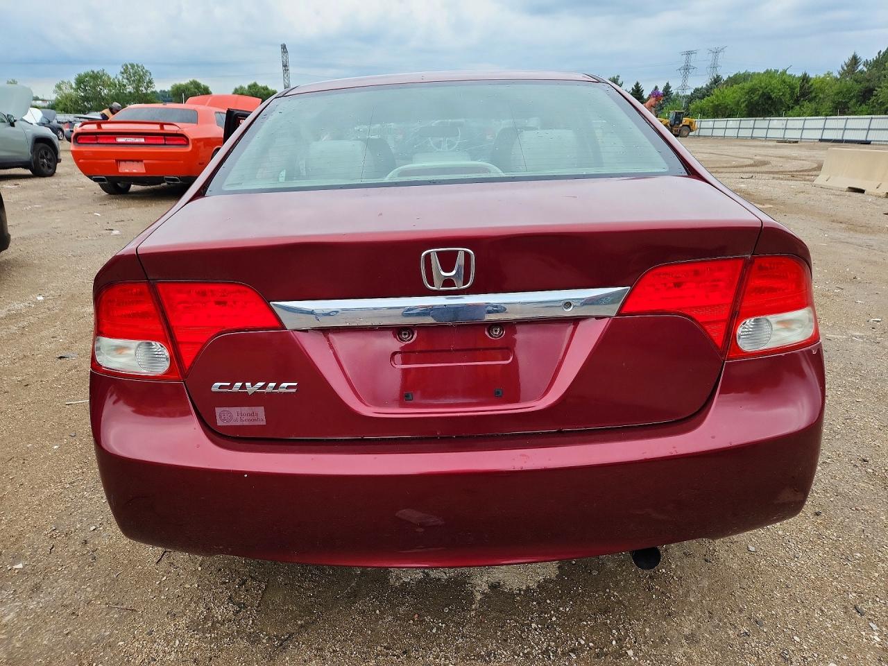 2010 Honda Civic Lx Burgundy vin: 19XFA1F56AE050331