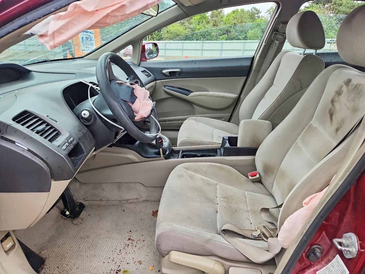 2010 Honda Civic Lx Burgundy vin: 19XFA1F56AE050331