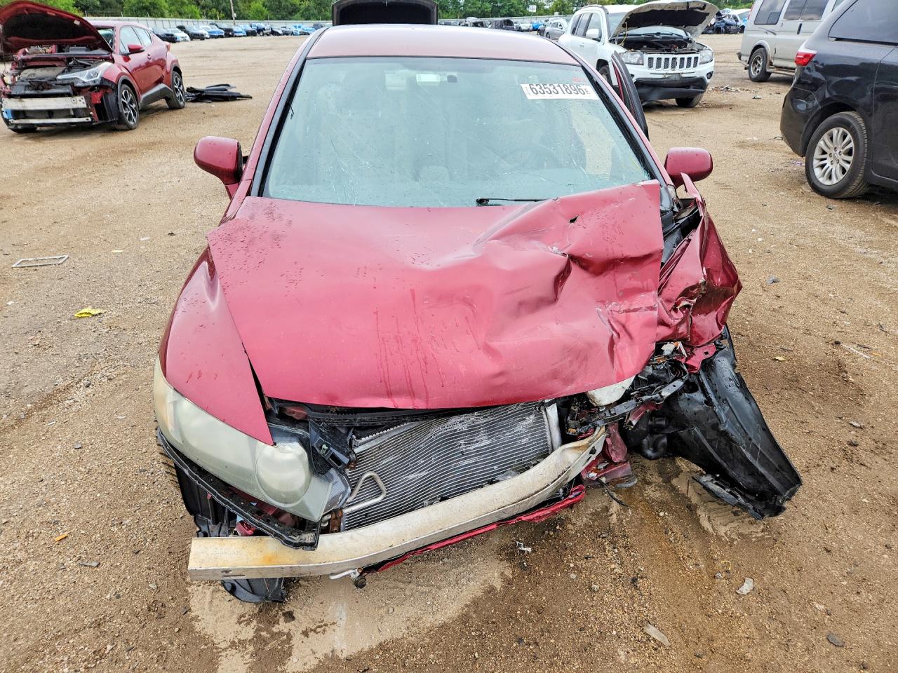 2010 Honda Civic Lx Burgundy vin: 19XFA1F56AE050331