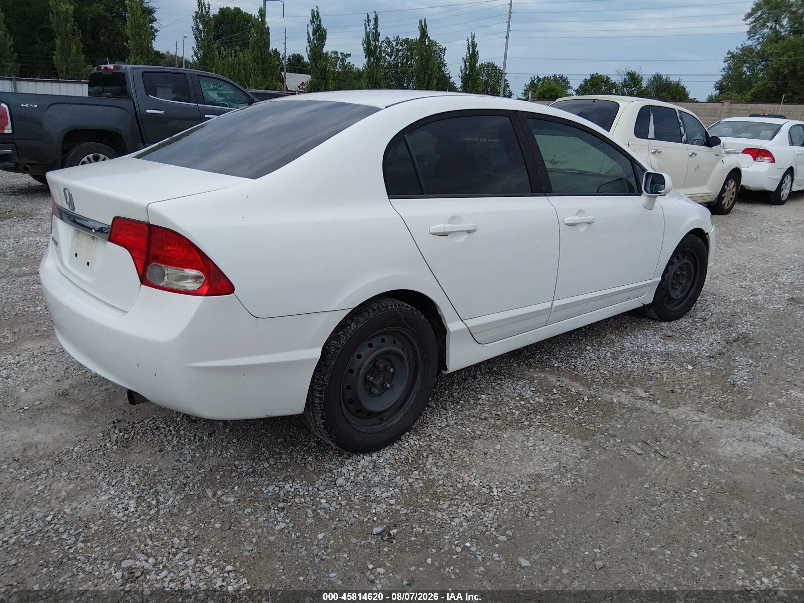 2010 Honda Civic Lx White vin: 19XFA1F56AE066853