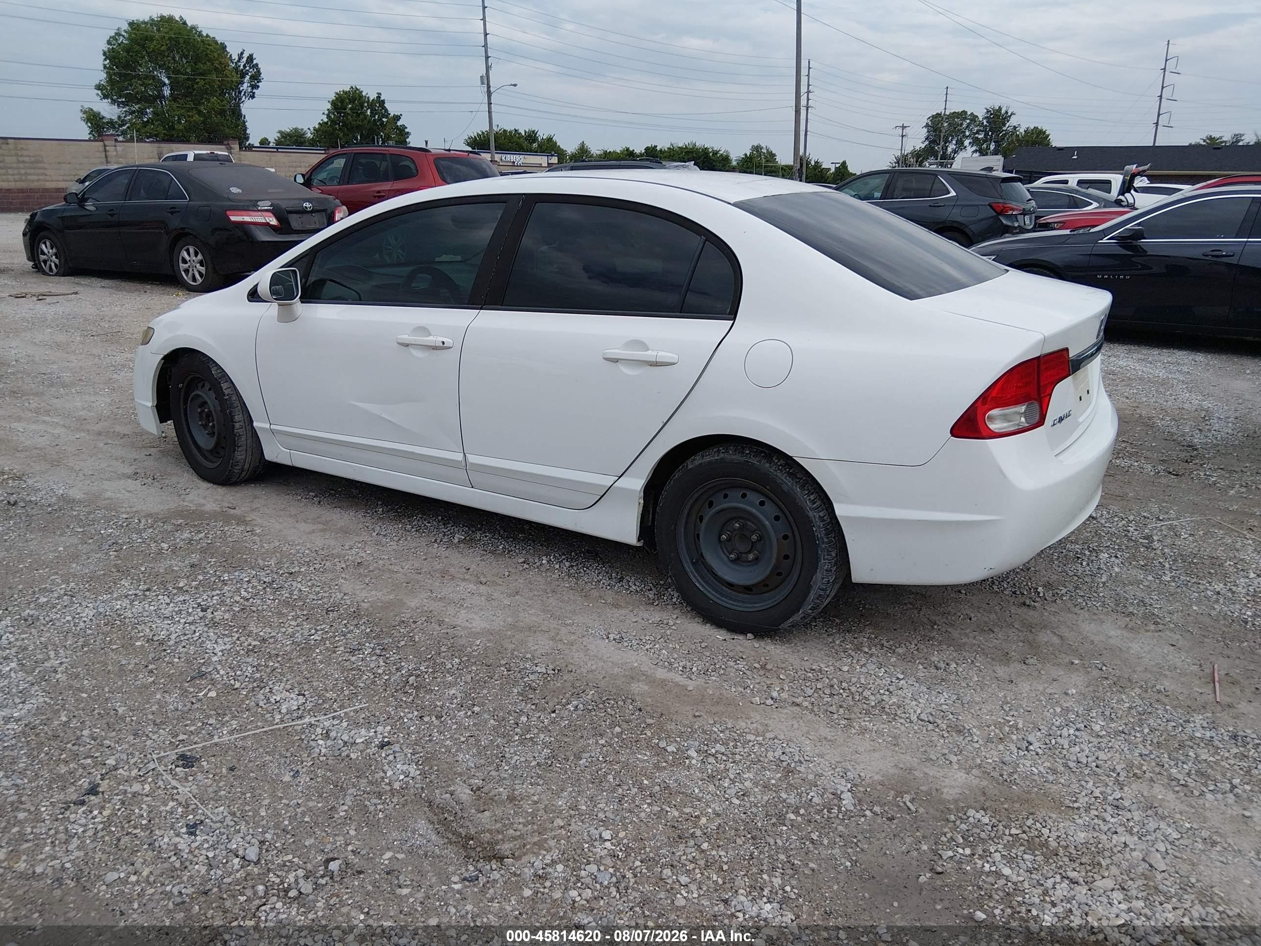 2010 Honda Civic Lx White vin: 19XFA1F56AE066853