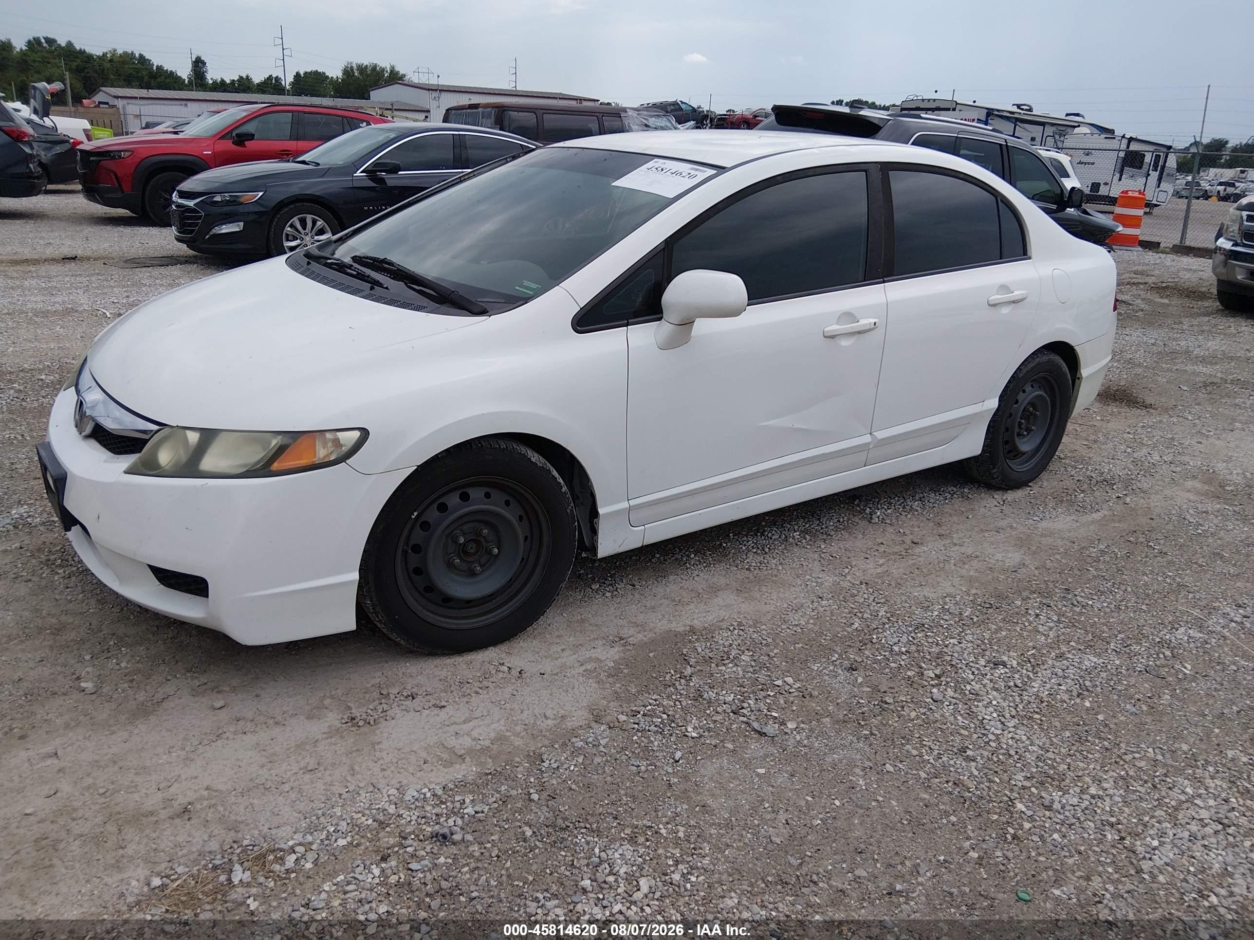 2010 Honda Civic Lx White vin: 19XFA1F56AE066853