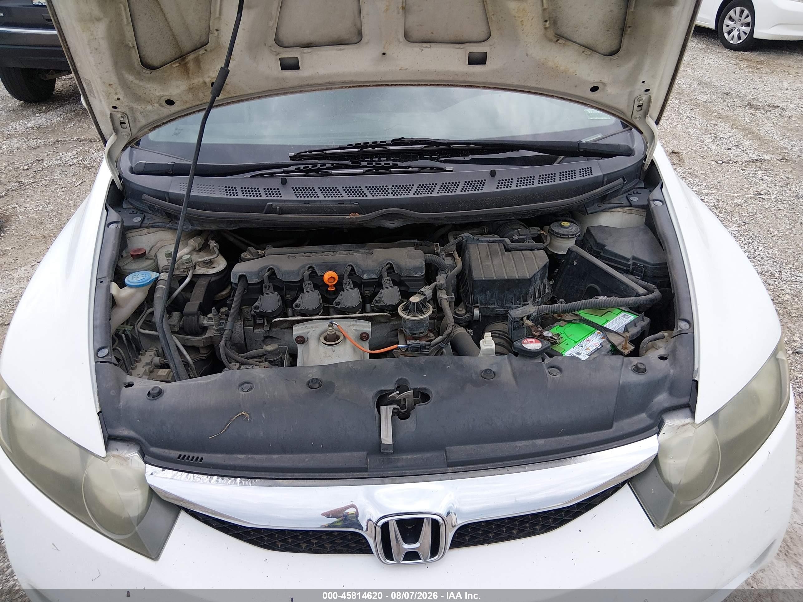 2010 Honda Civic Lx White vin: 19XFA1F56AE066853