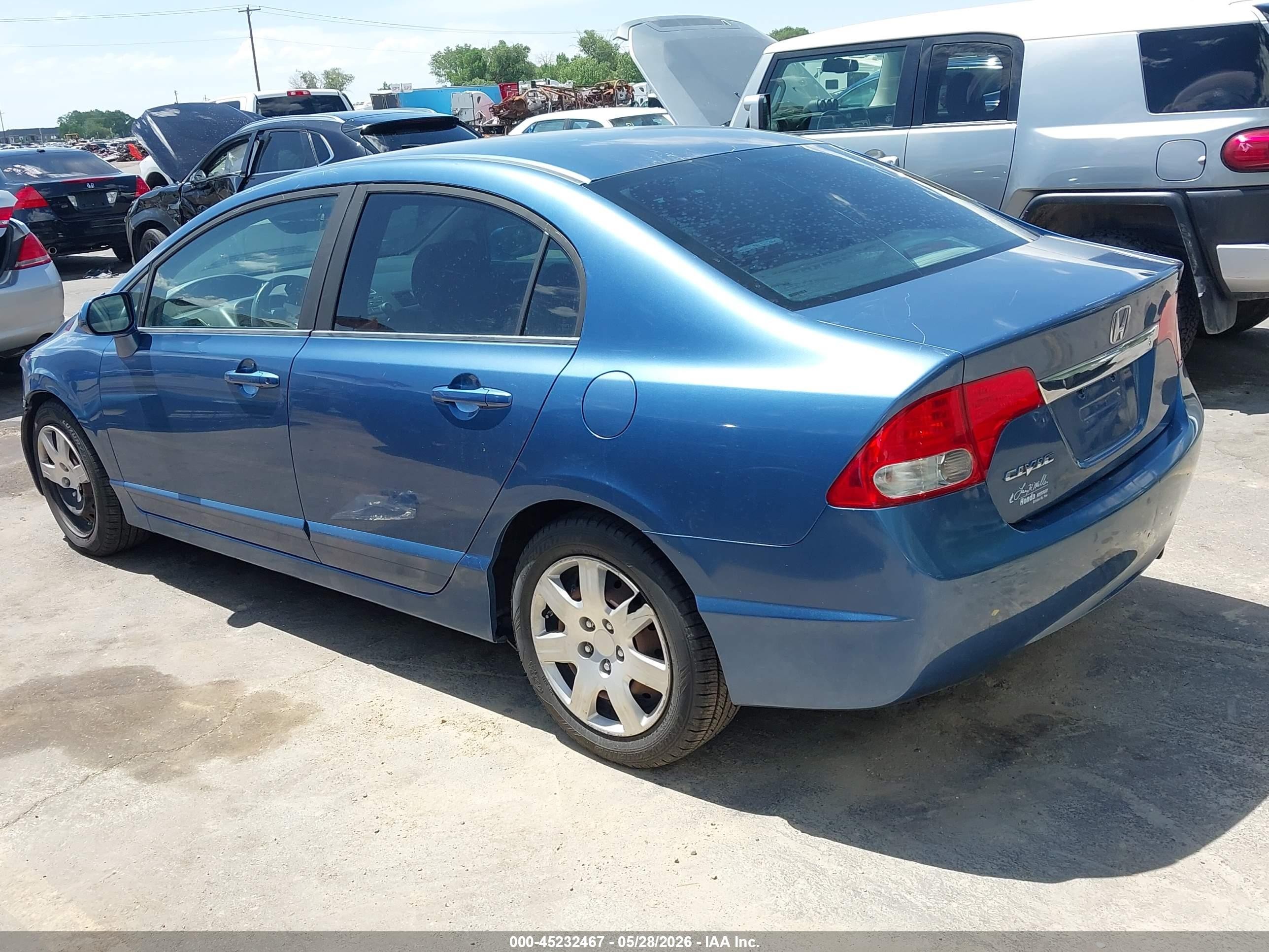 2010 Honda Civic Lx Blue vin: 19XFA1F56AE077738
