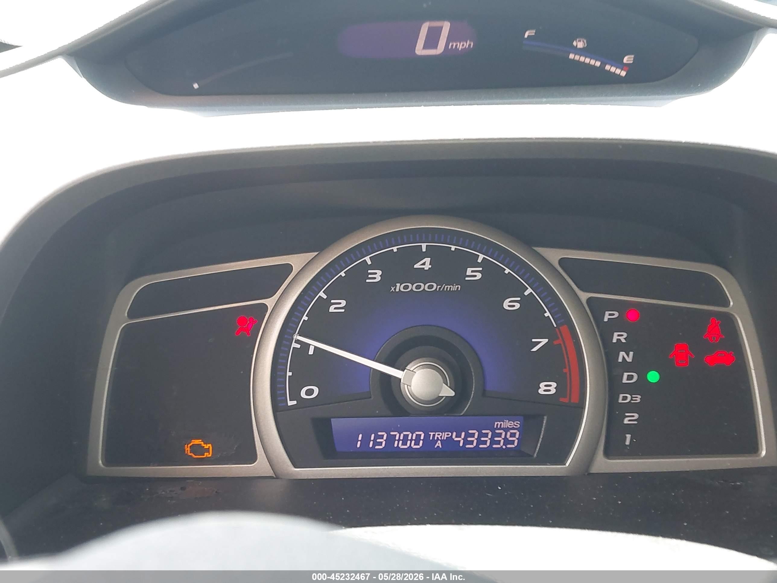 2010 Honda Civic Lx Blue vin: 19XFA1F56AE077738