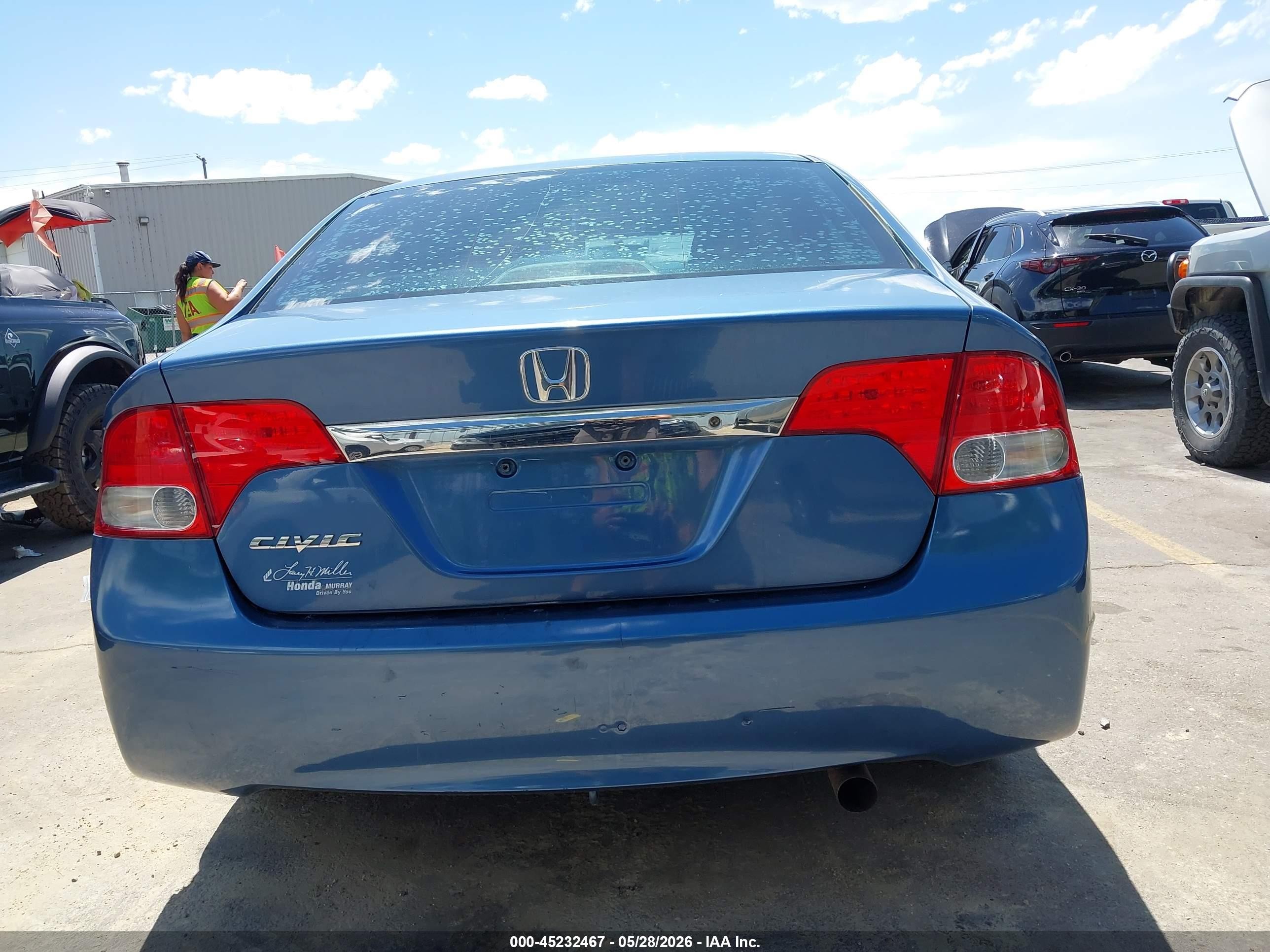 2010 Honda Civic Lx Blue vin: 19XFA1F56AE077738