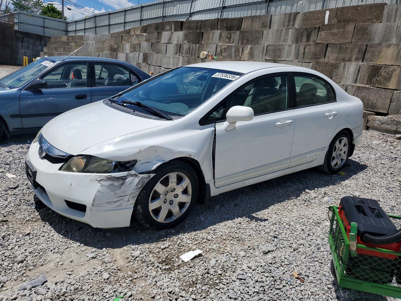 2011 Honda Civic Lx Белый vin: 19XFA1F56BE014334