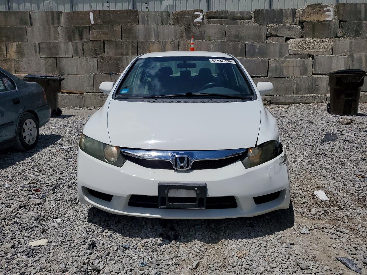 2011 Honda Civic Lx White vin: 19XFA1F56BE014334