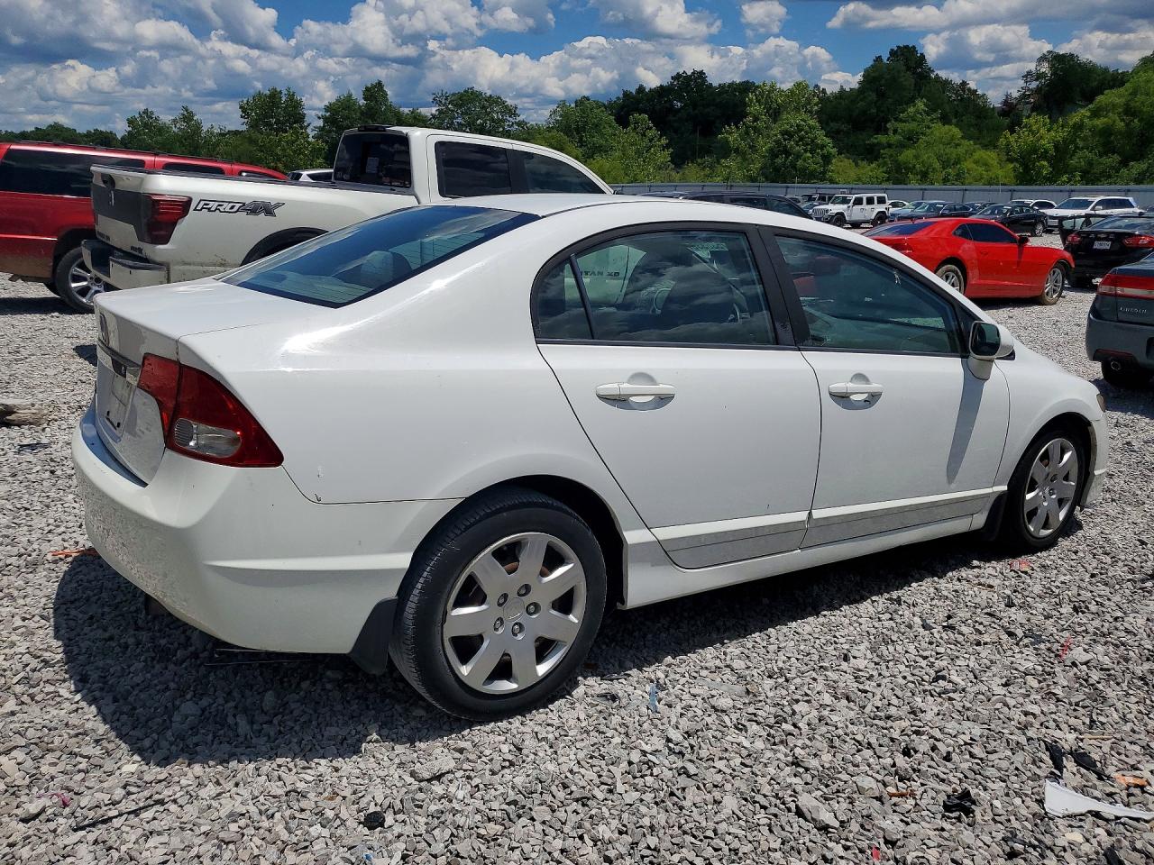 2011 Honda Civic Lx White vin: 19XFA1F56BE014334