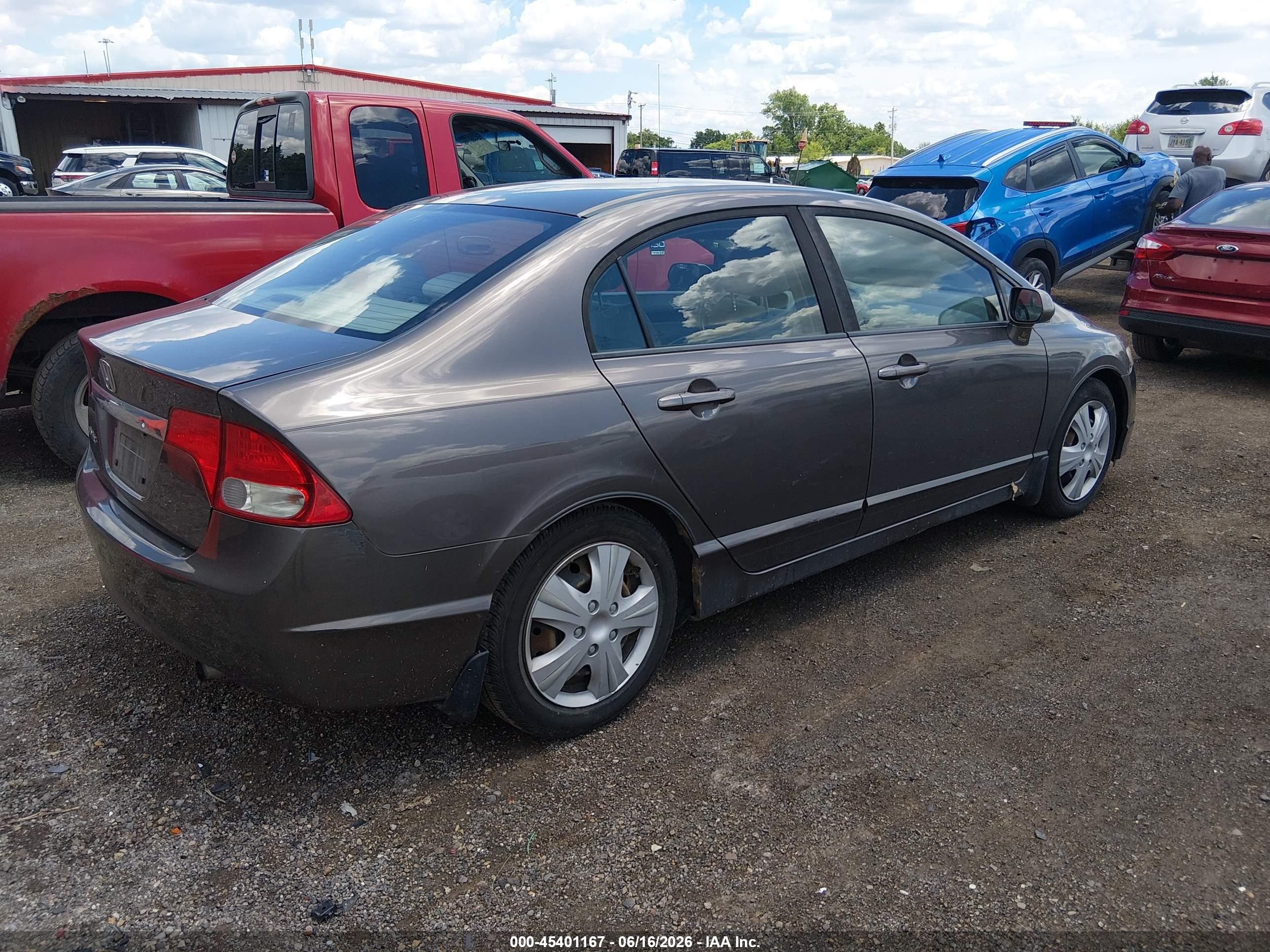 2011 Honda Civic Lx Gray vin: 19XFA1F56BE016827