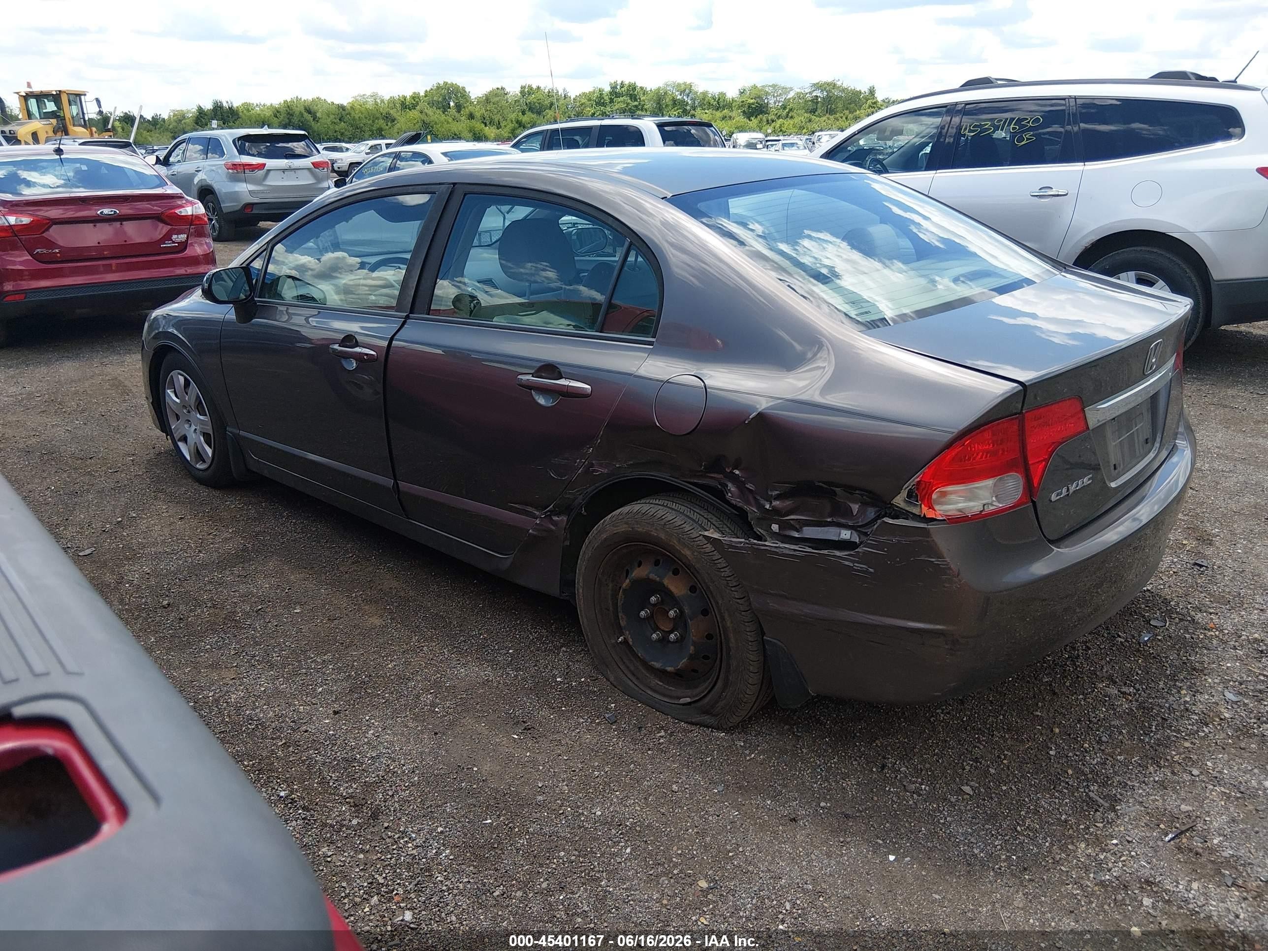 2011 Honda Civic Lx Gray vin: 19XFA1F56BE016827