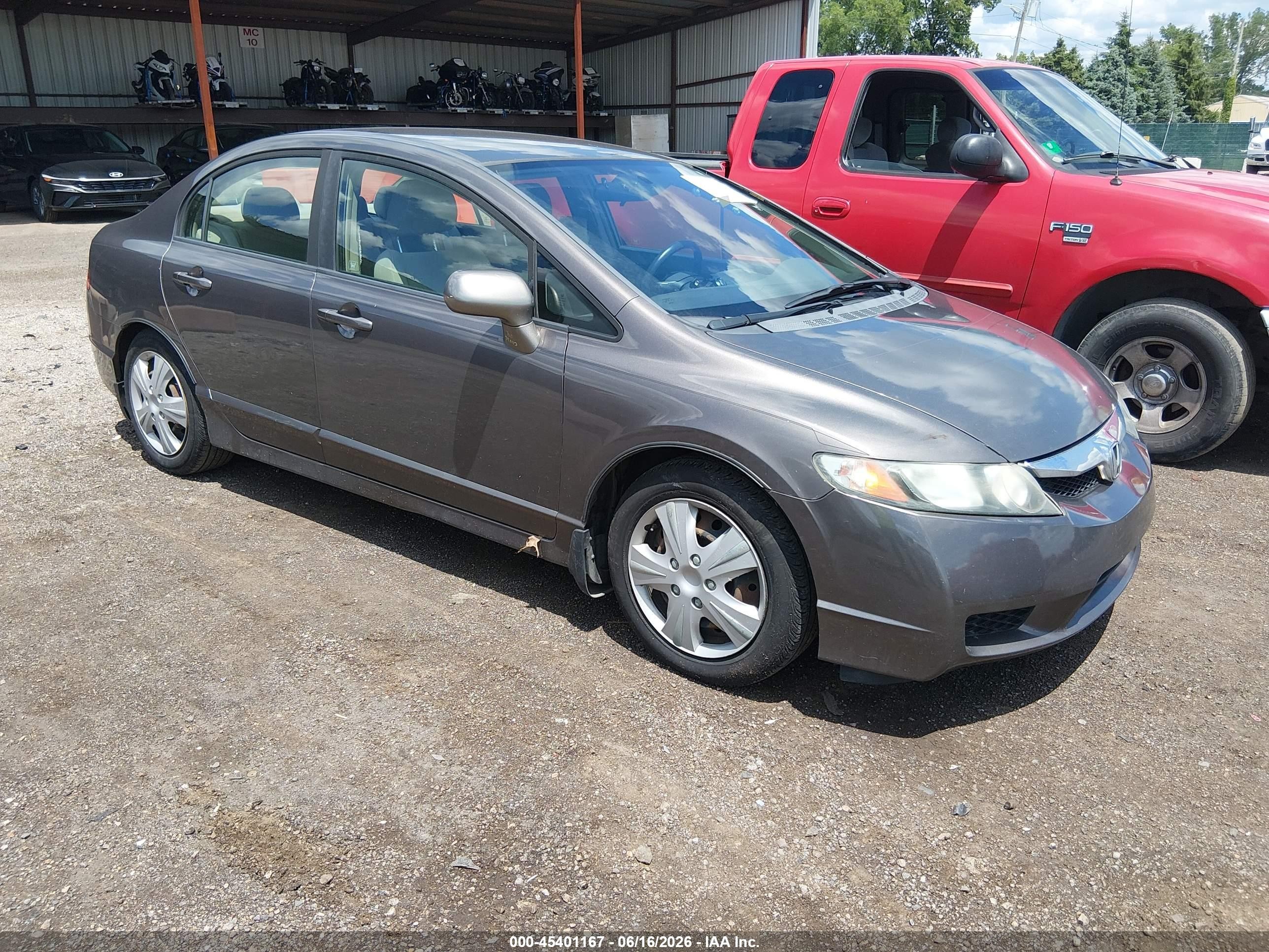 2011 Honda Civic Lx Gray vin: 19XFA1F56BE016827