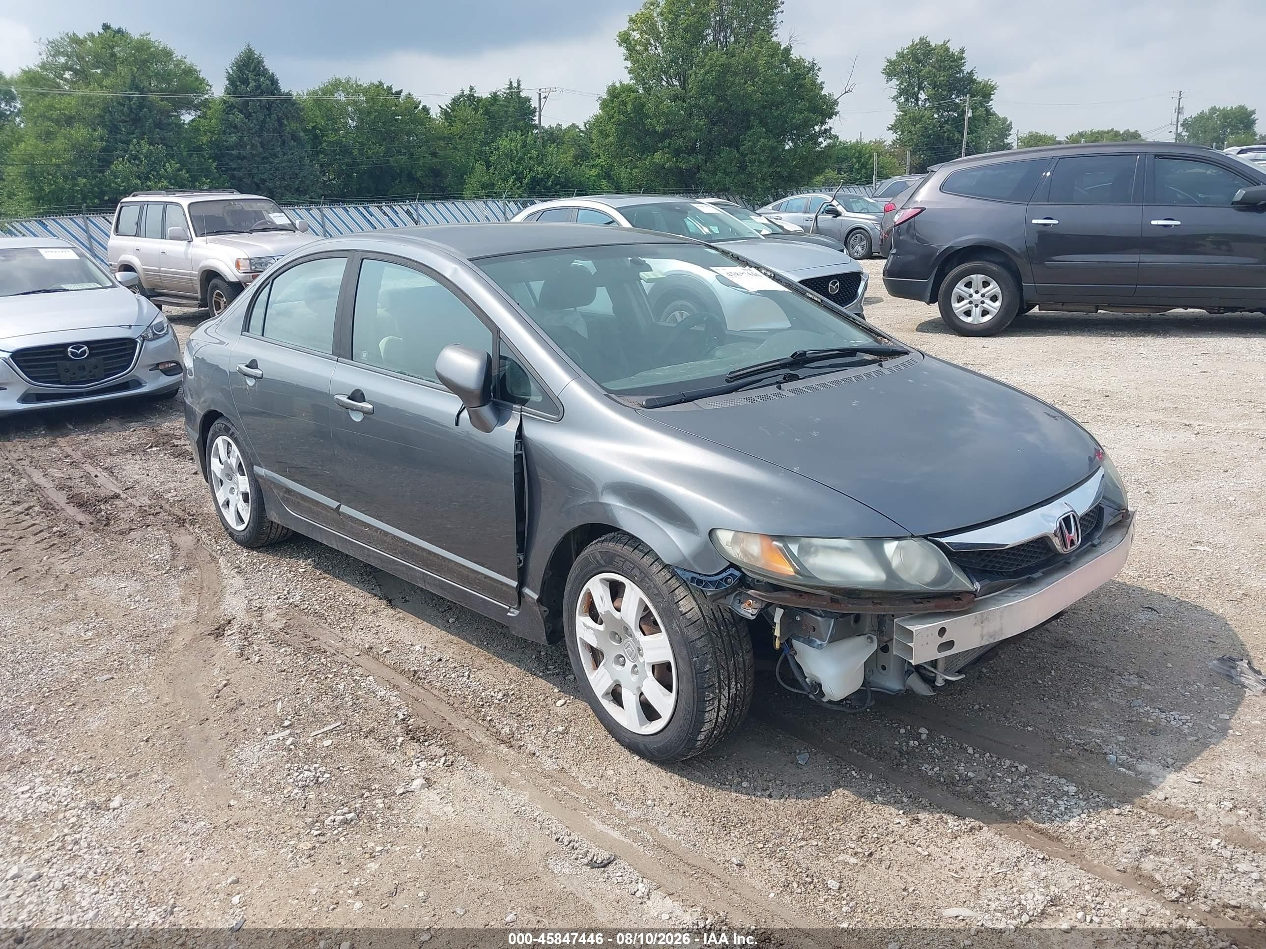 2011 Honda Civic Lx Gray vin: 19XFA1F56BE024488