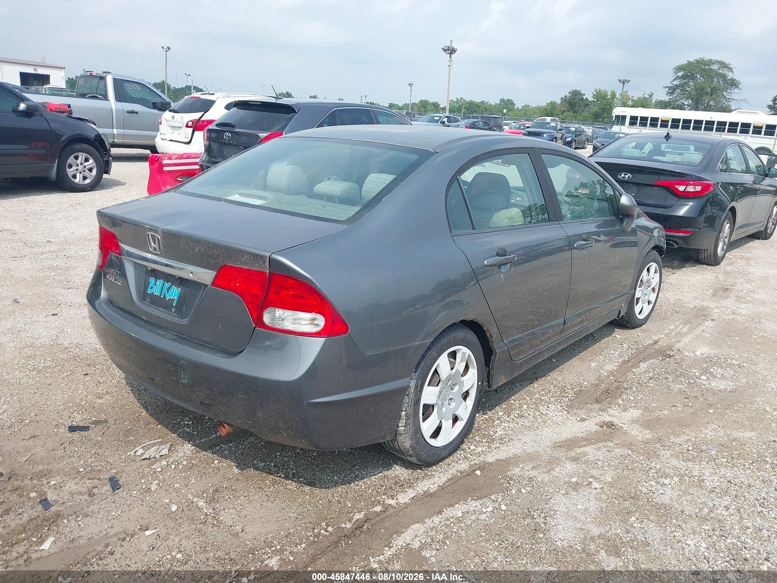 2011 Honda Civic Lx Gray vin: 19XFA1F56BE024488