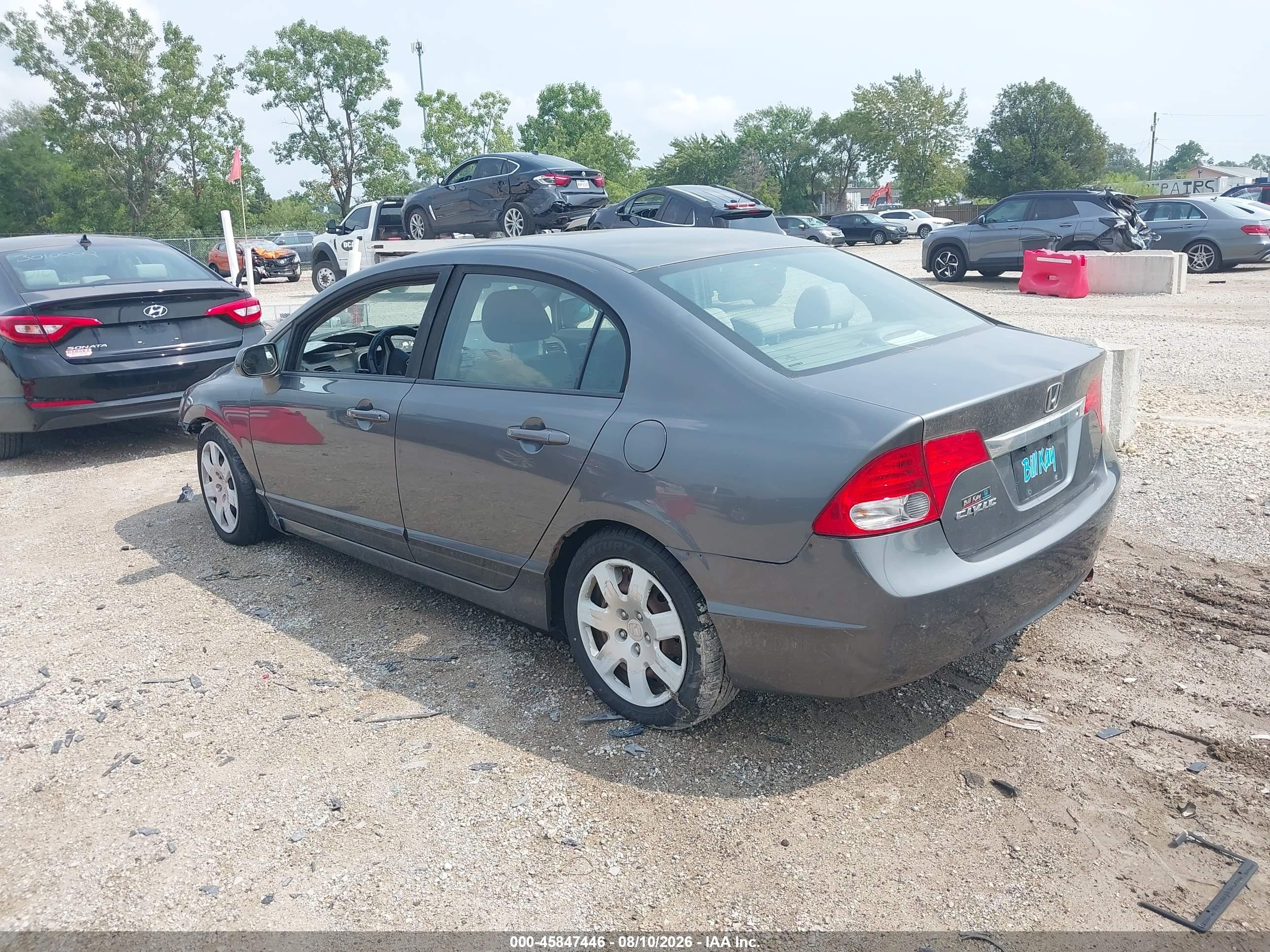 2011 Honda Civic Lx Gray vin: 19XFA1F56BE024488