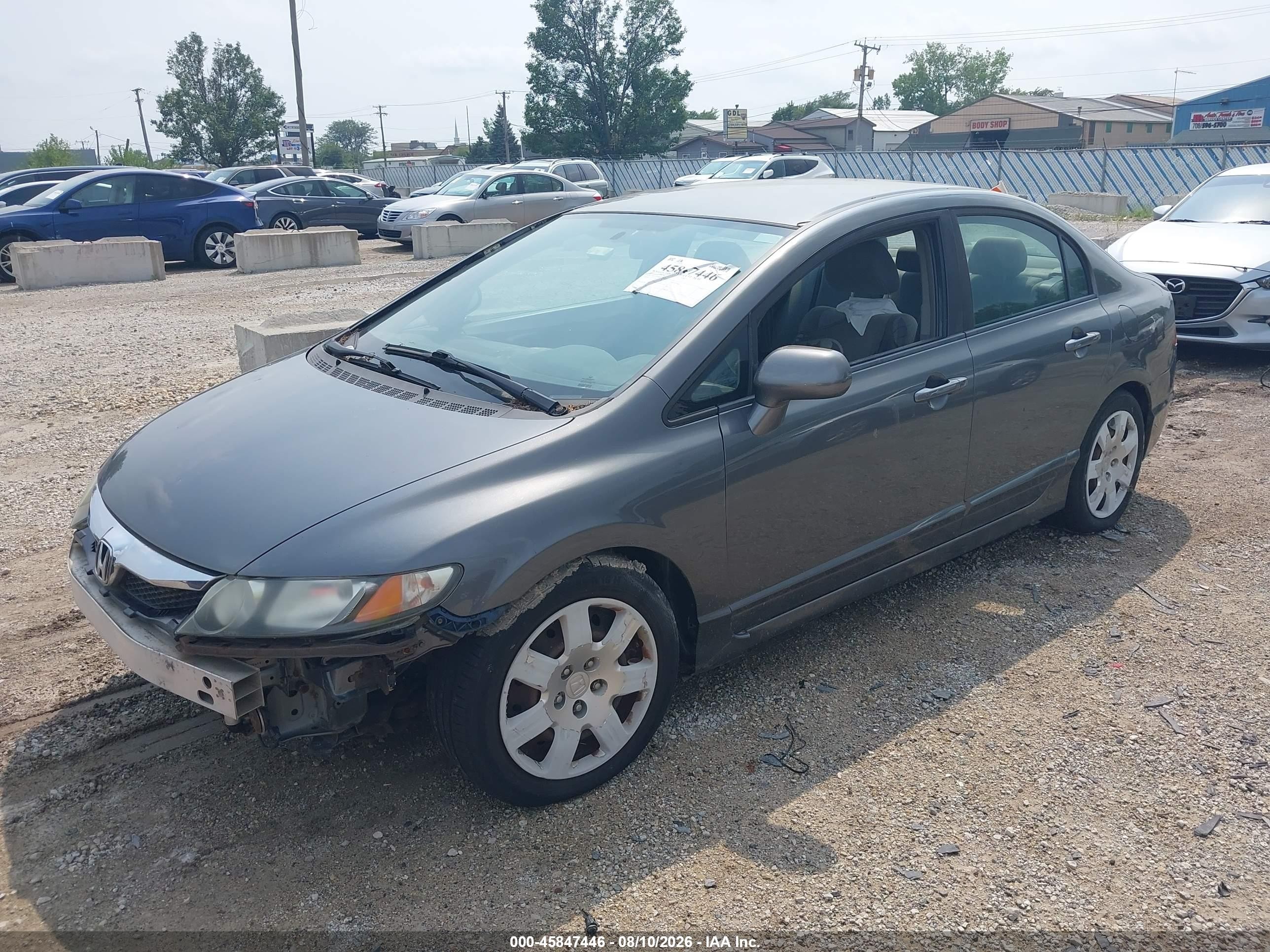 2011 Honda Civic Lx Gray vin: 19XFA1F56BE024488