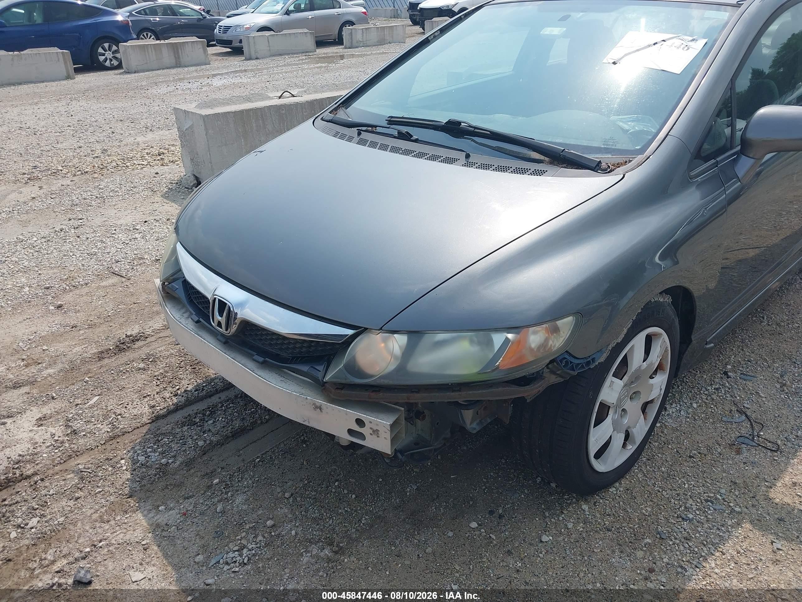 2011 Honda Civic Lx Gray vin: 19XFA1F56BE024488