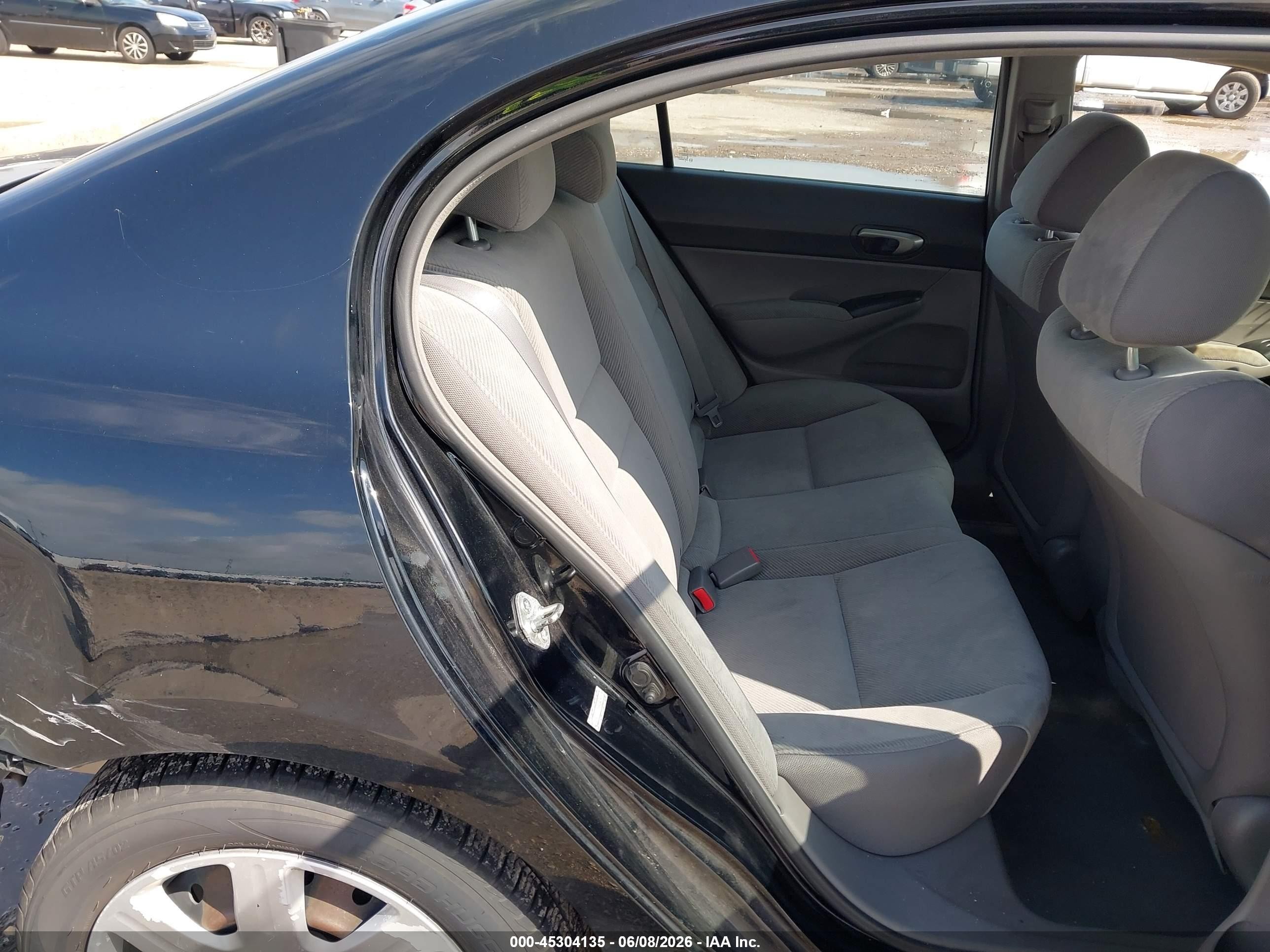 2011 Honda Civic Lx Black vin: 19XFA1F56BE043428