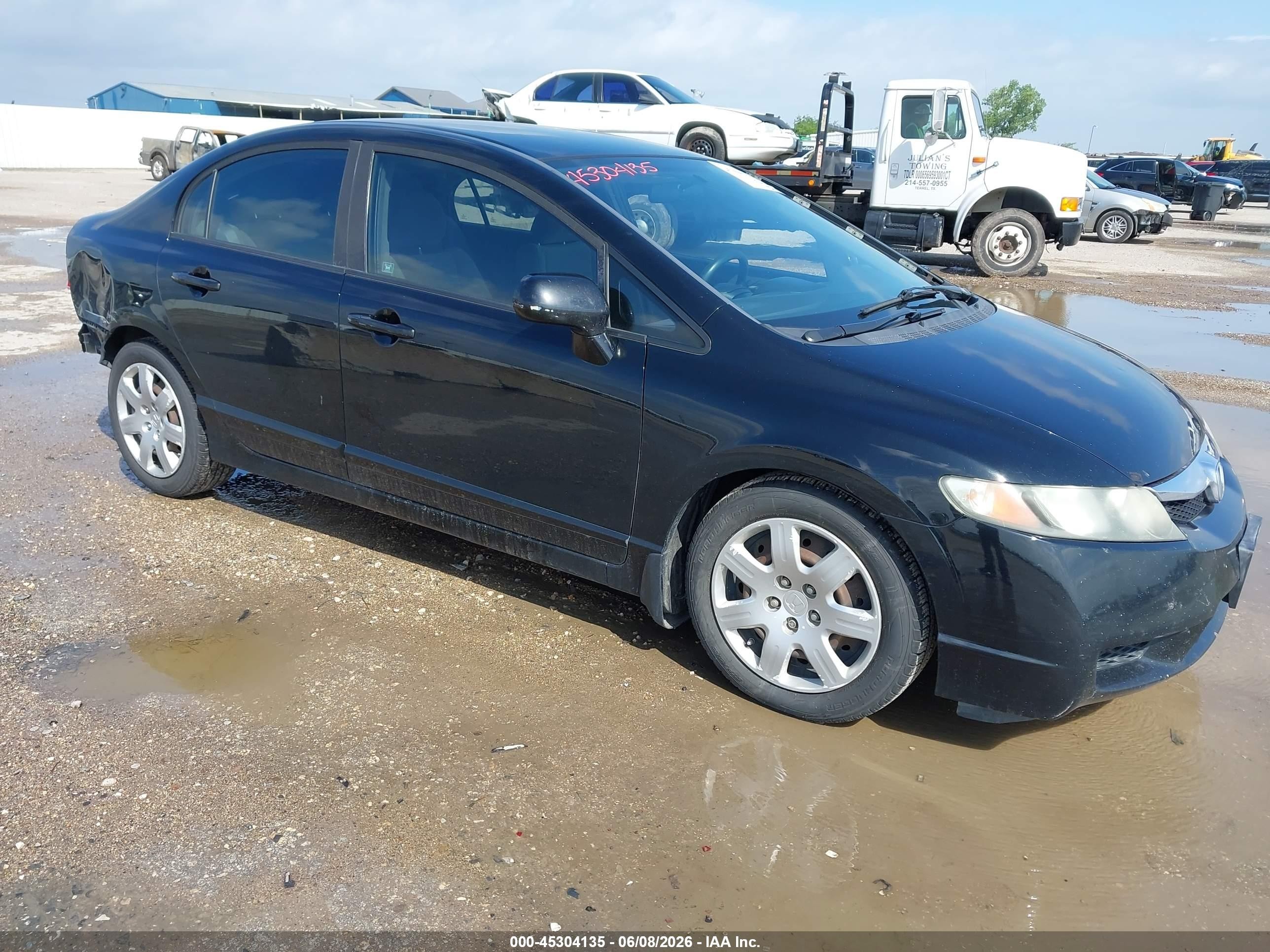 2011 Honda Civic Lx Black vin: 19XFA1F56BE043428