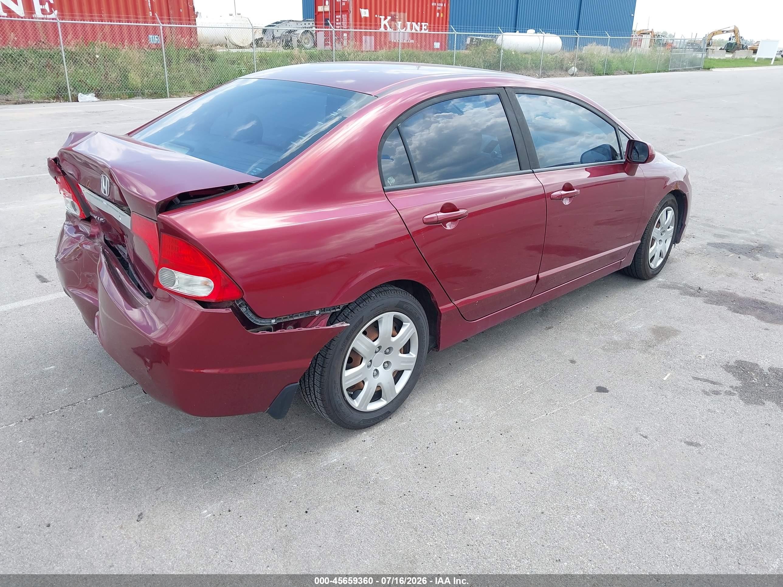2010 Honda Civic Lx Red vin: 19XFA1F57AE025163