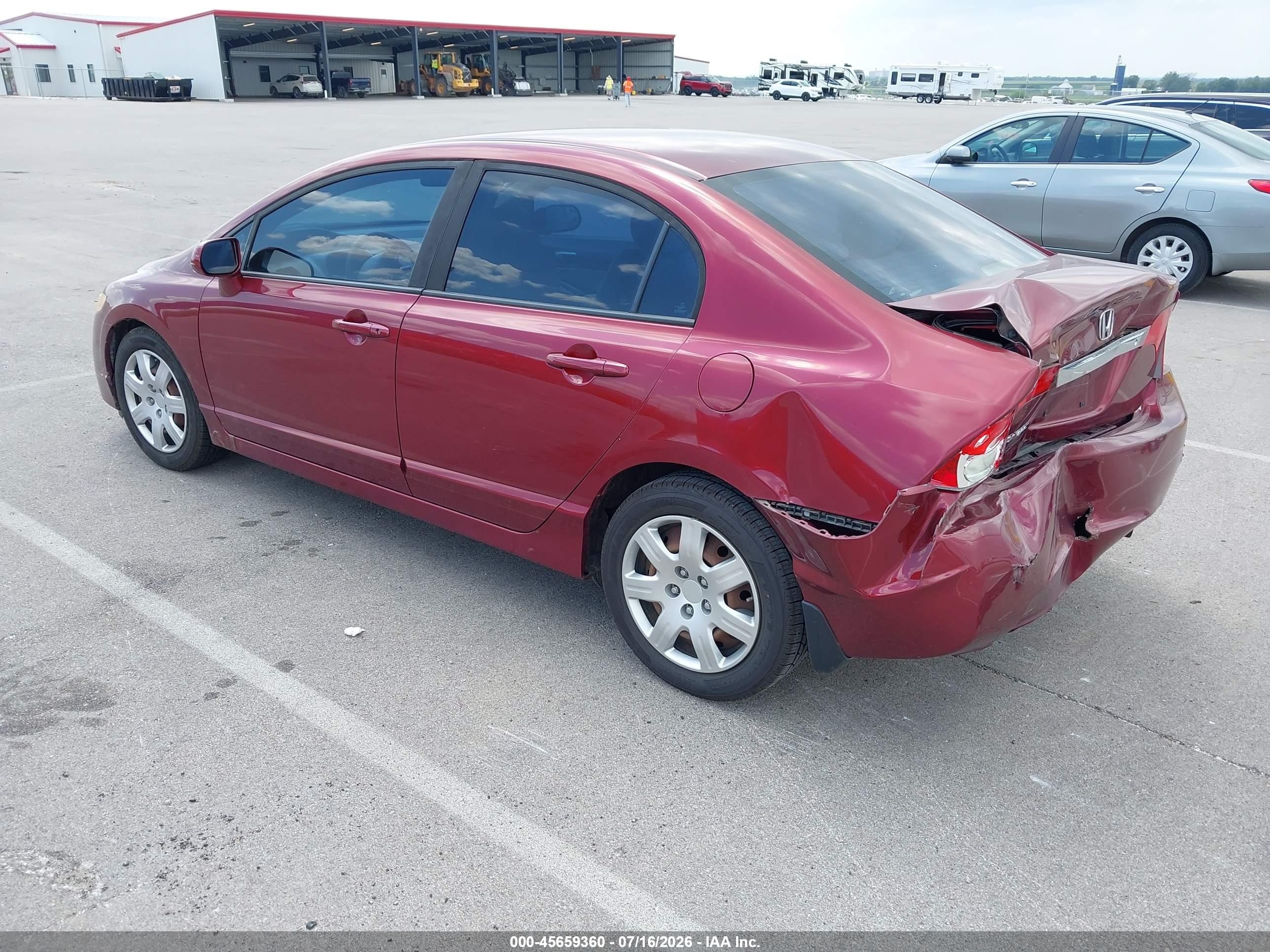 2010 Honda Civic Lx Red vin: 19XFA1F57AE025163