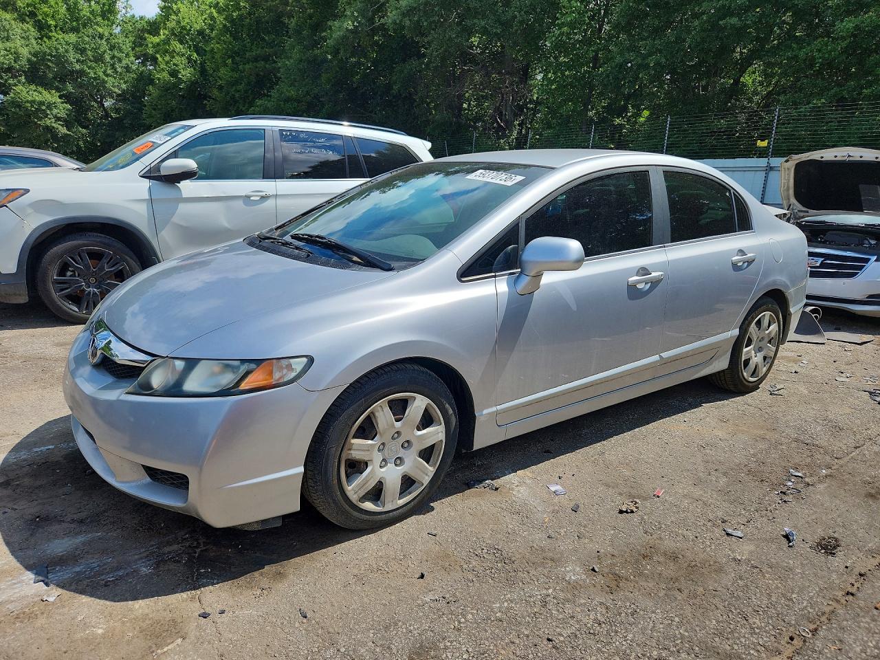2011 Honda Civic Lx Silver vin: 19XFA1F57BE036164