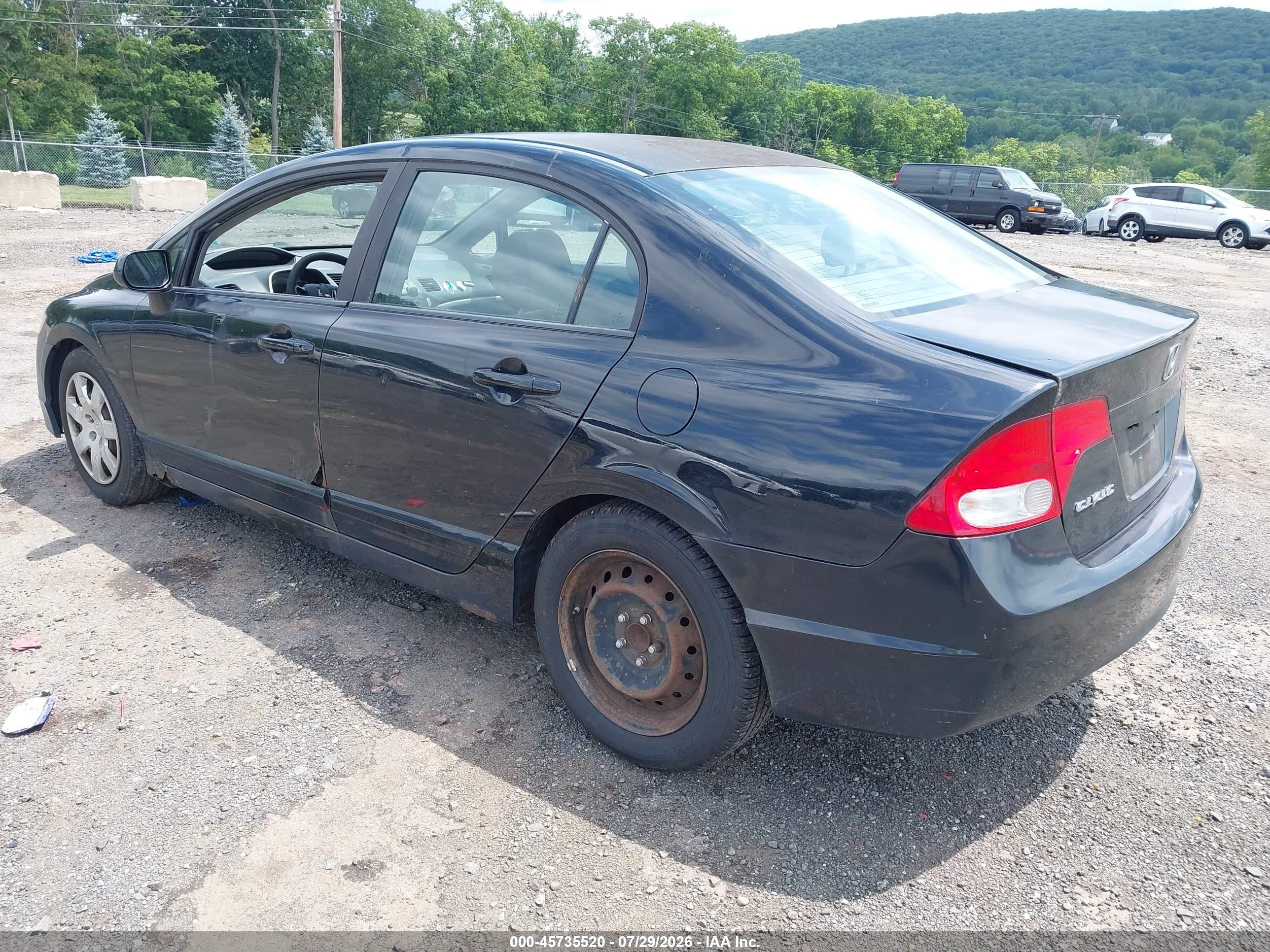 2011 Honda Civic Lx Black vin: 19XFA1F57BE050131