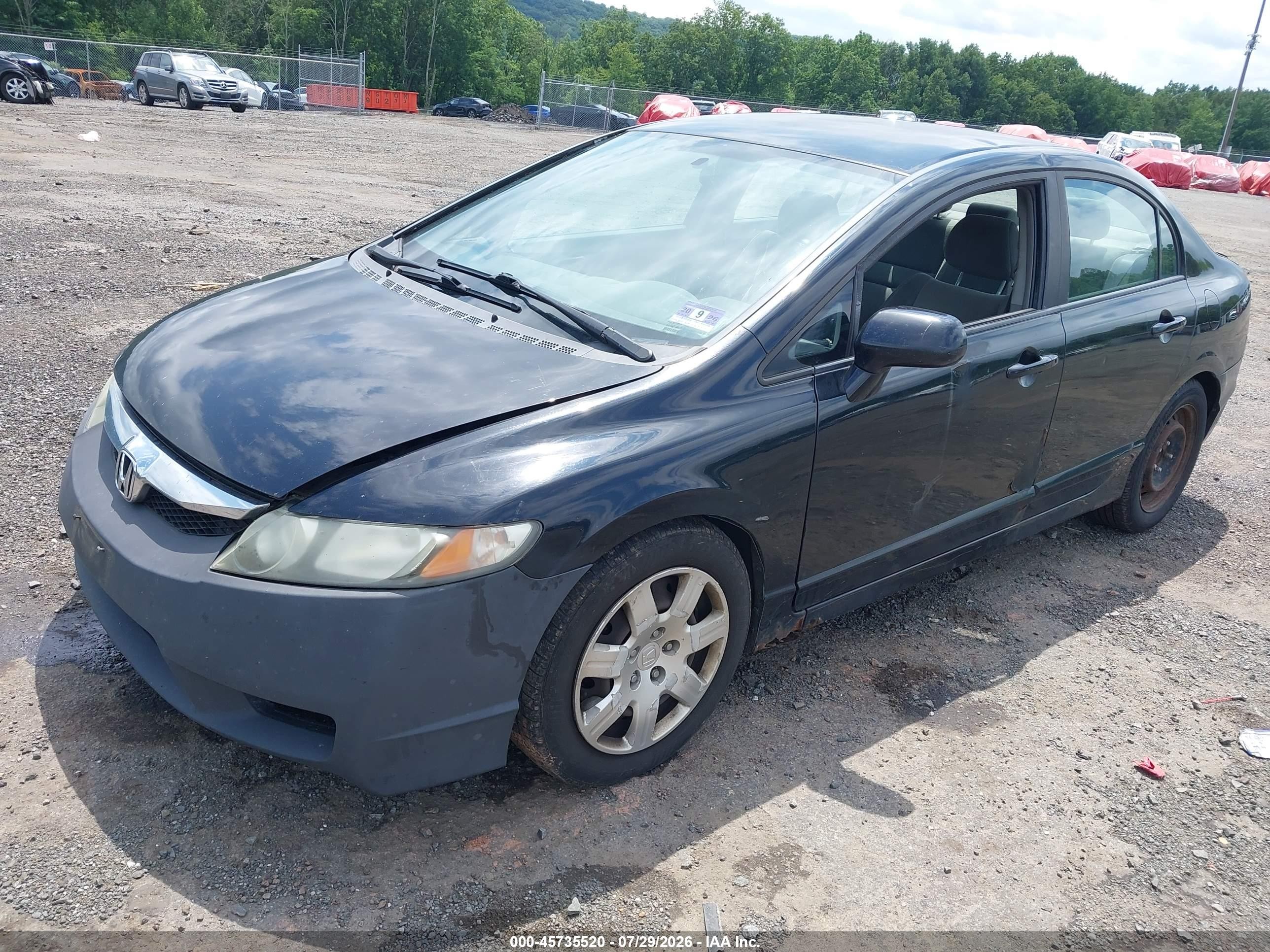 2011 Honda Civic Lx Black vin: 19XFA1F57BE050131