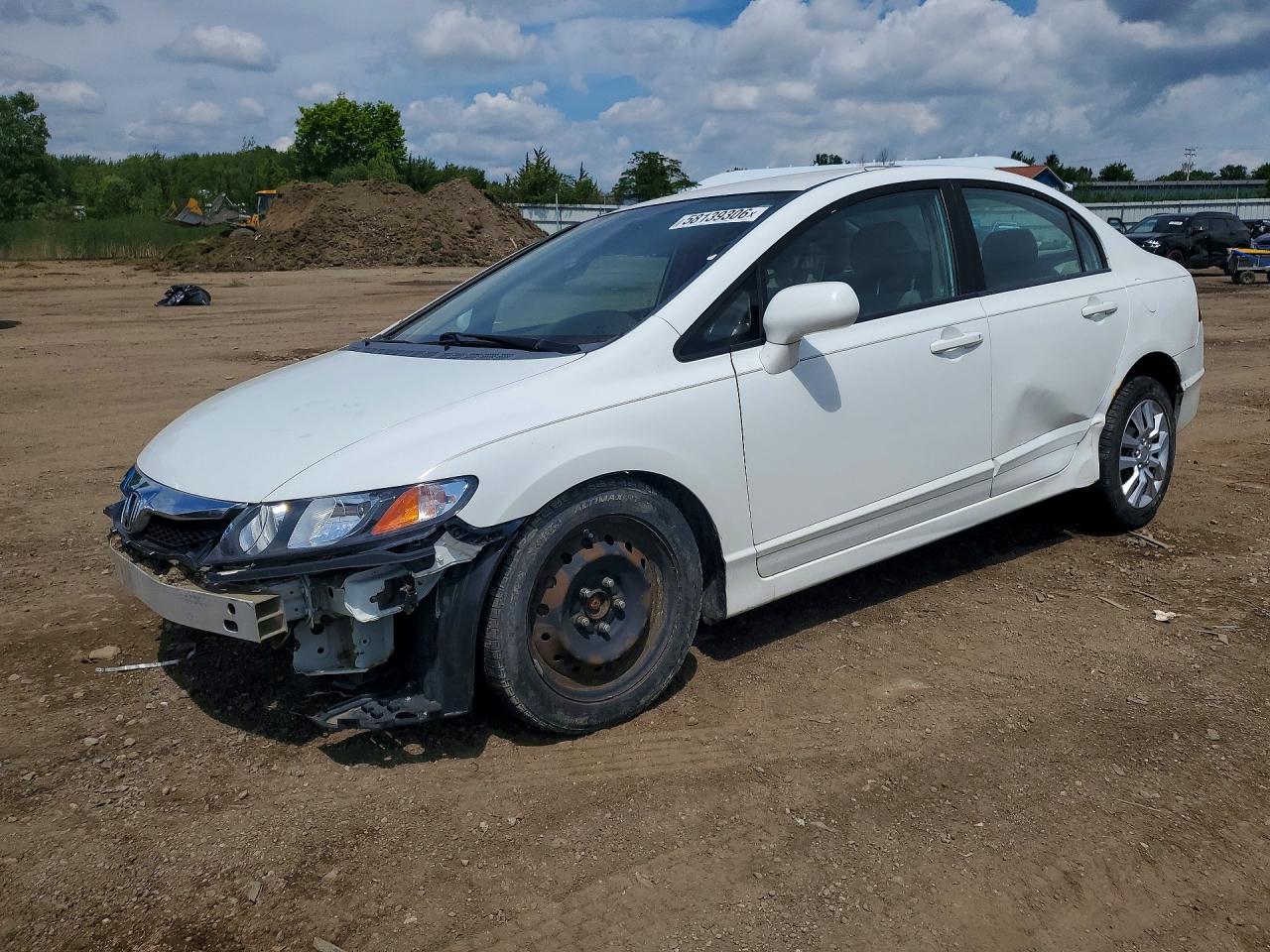 2010 Honda Civic Lx White vin: 19XFA1F58AE003981