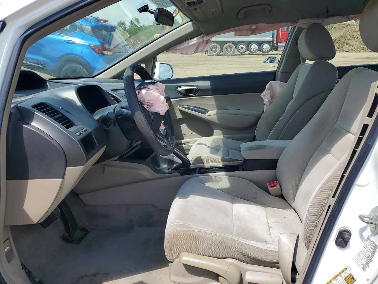 2010 Honda Civic Lx White vin: 19XFA1F58AE003981