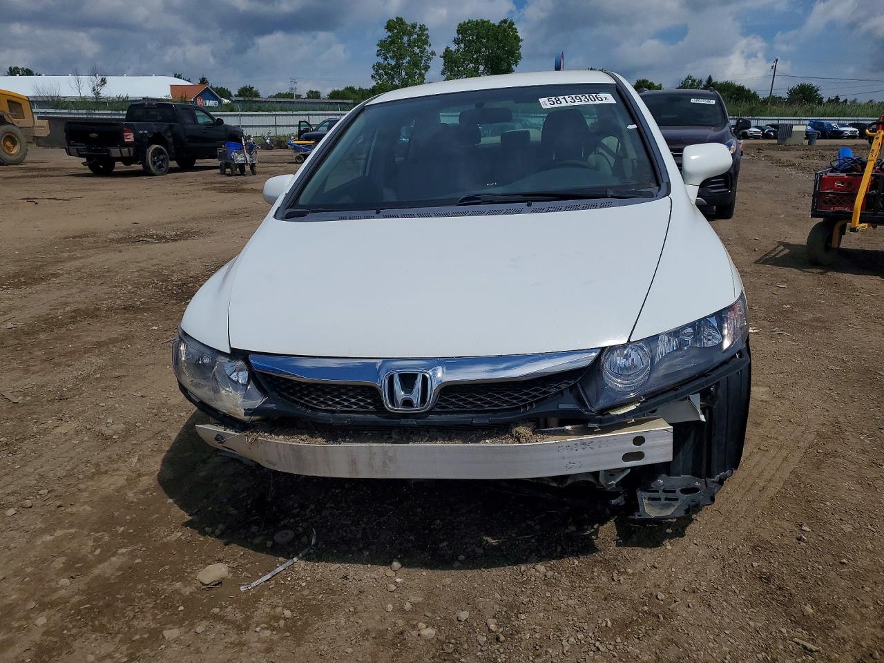 2010 Honda Civic Lx White vin: 19XFA1F58AE003981