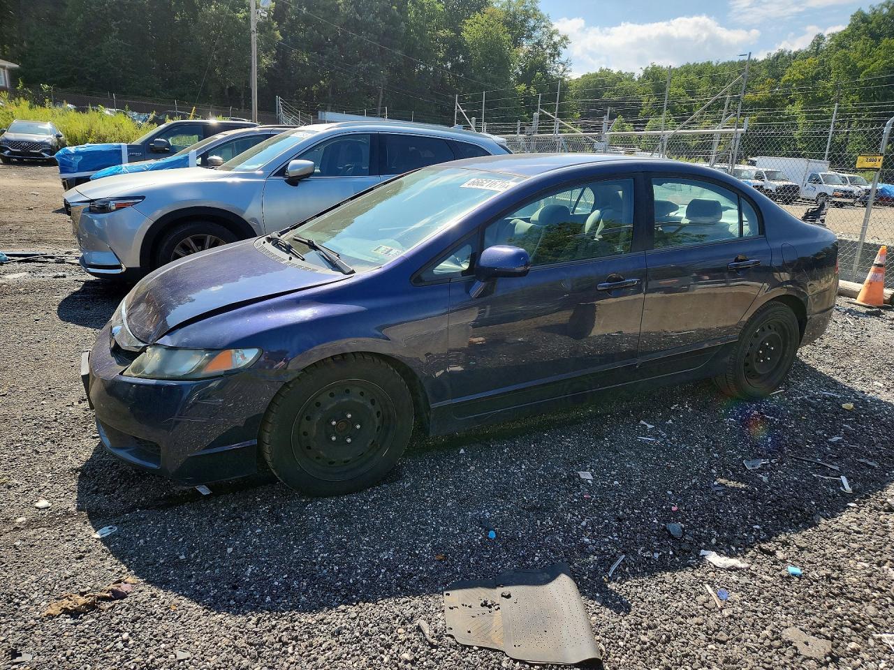 2010 Honda Civic Lx Blue vin: 19XFA1F58AE010915