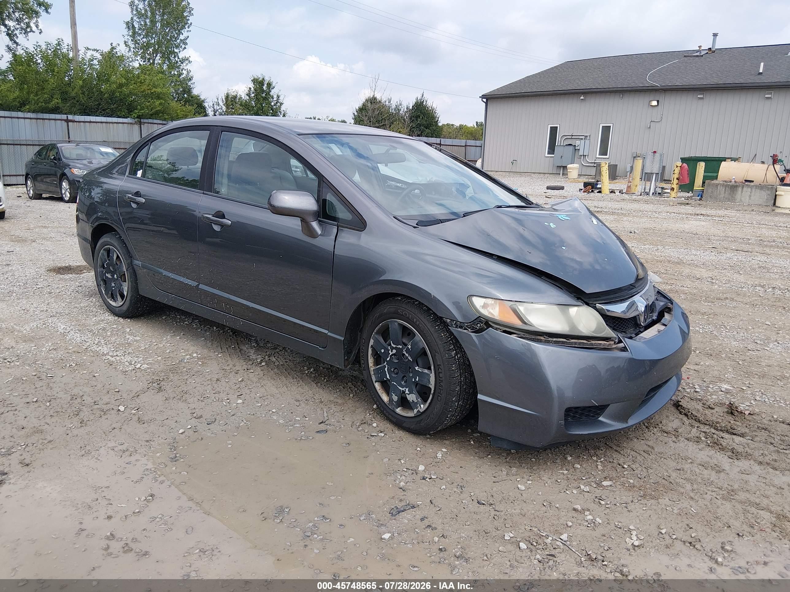 2010 Honda Civic Lx Gray vin: 19XFA1F58AE014124