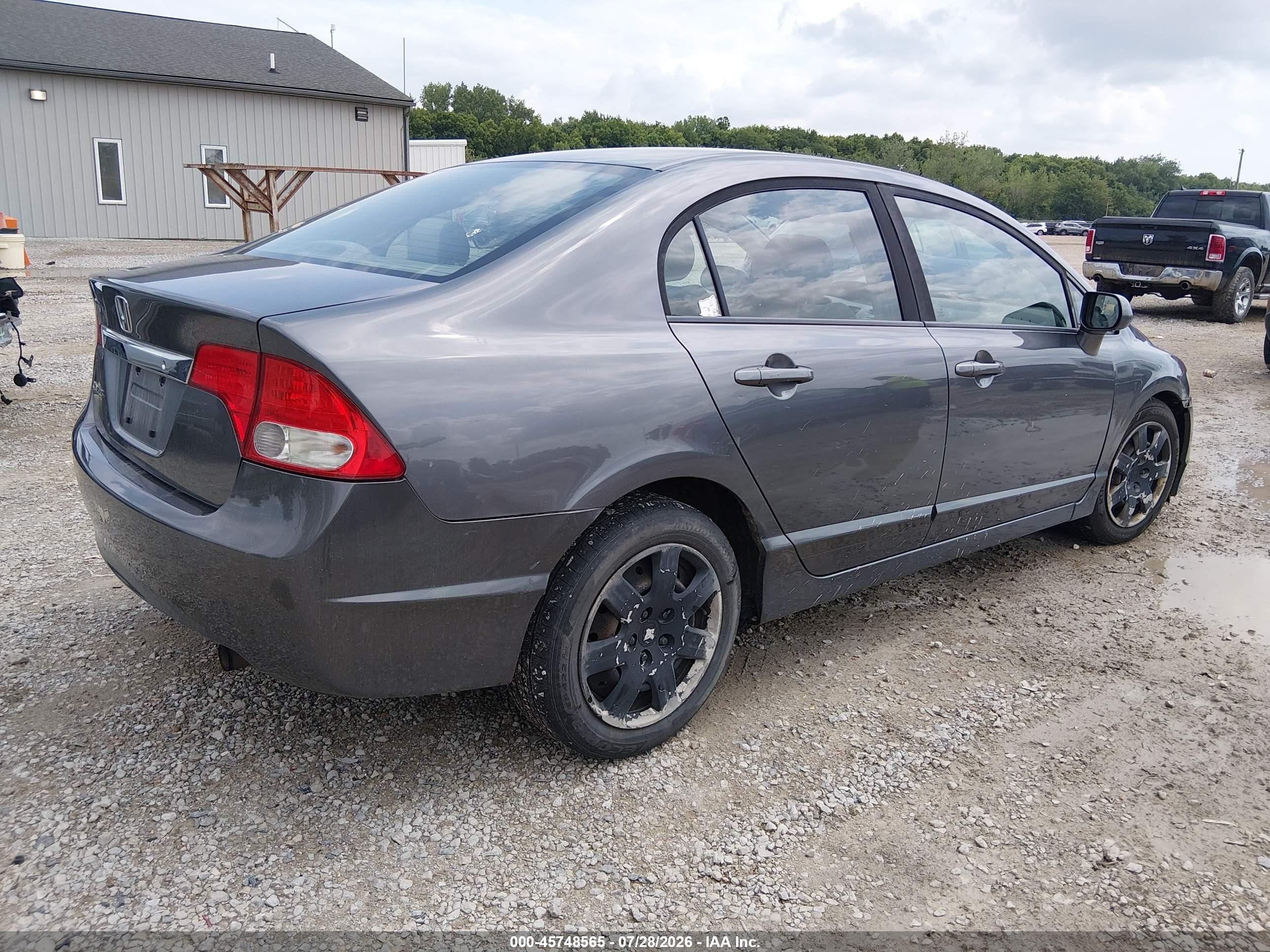 2010 Honda Civic Lx Gray vin: 19XFA1F58AE014124