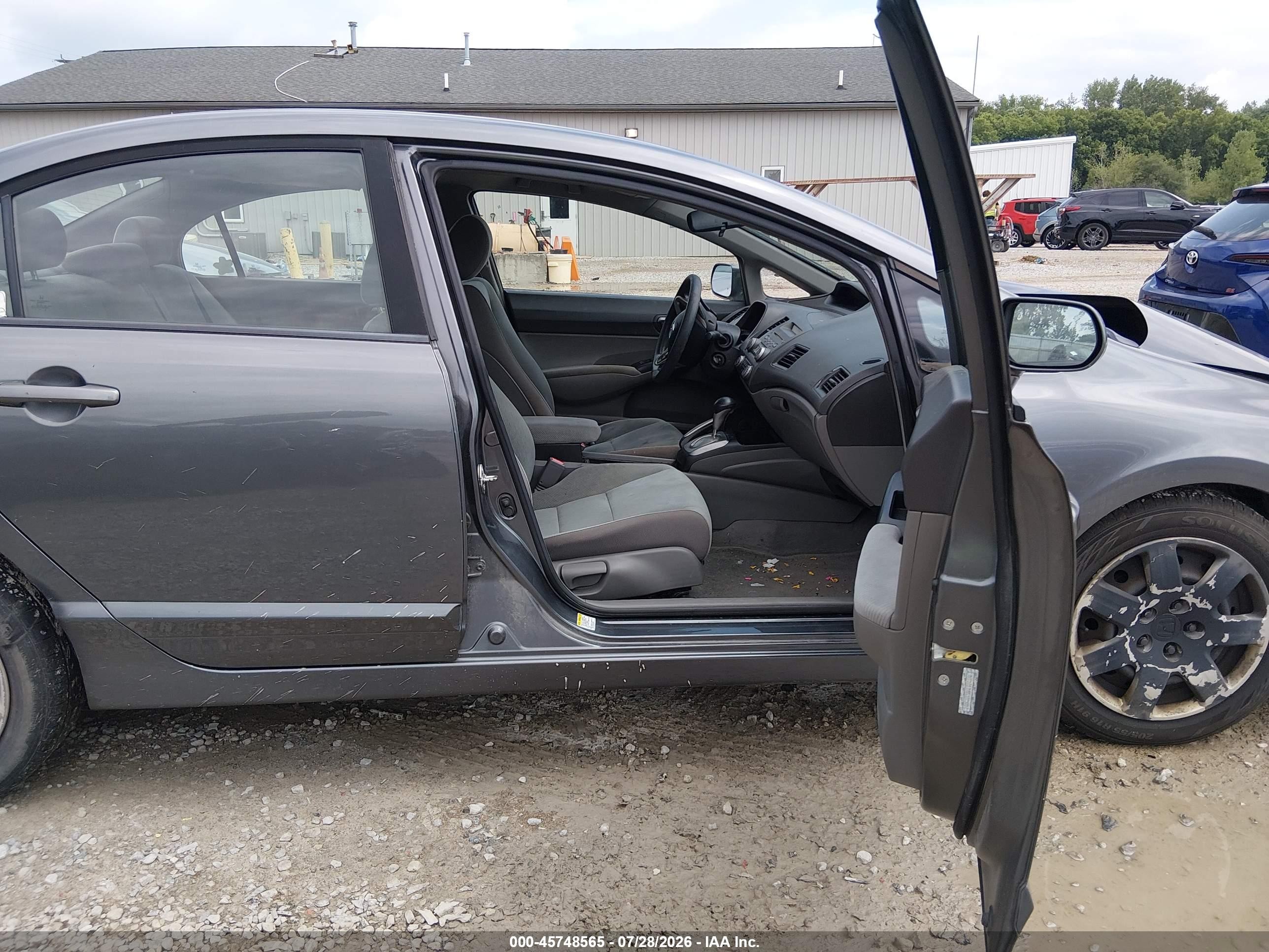 2010 Honda Civic Lx Gray vin: 19XFA1F58AE014124