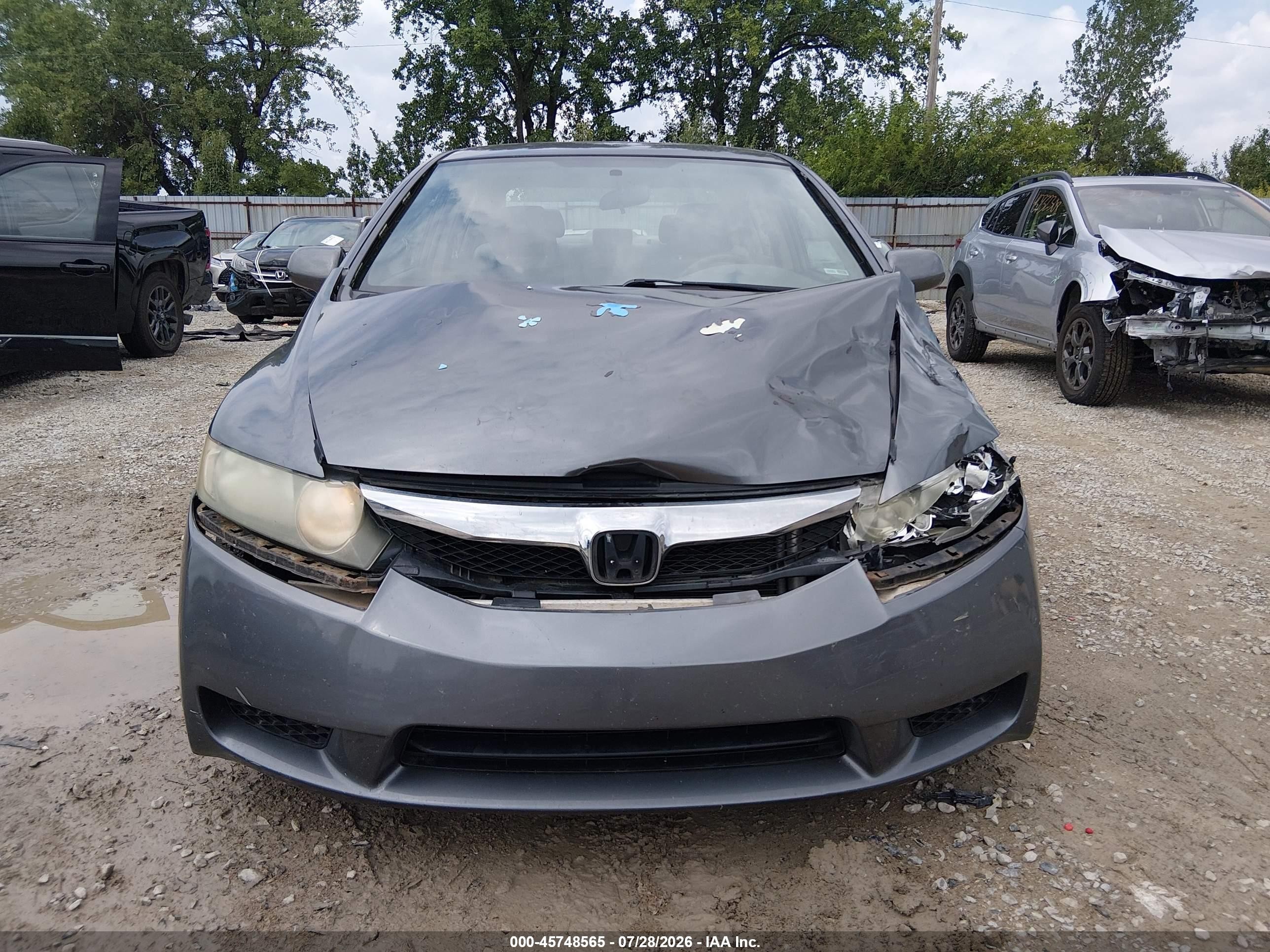 2010 Honda Civic Lx Gray vin: 19XFA1F58AE014124