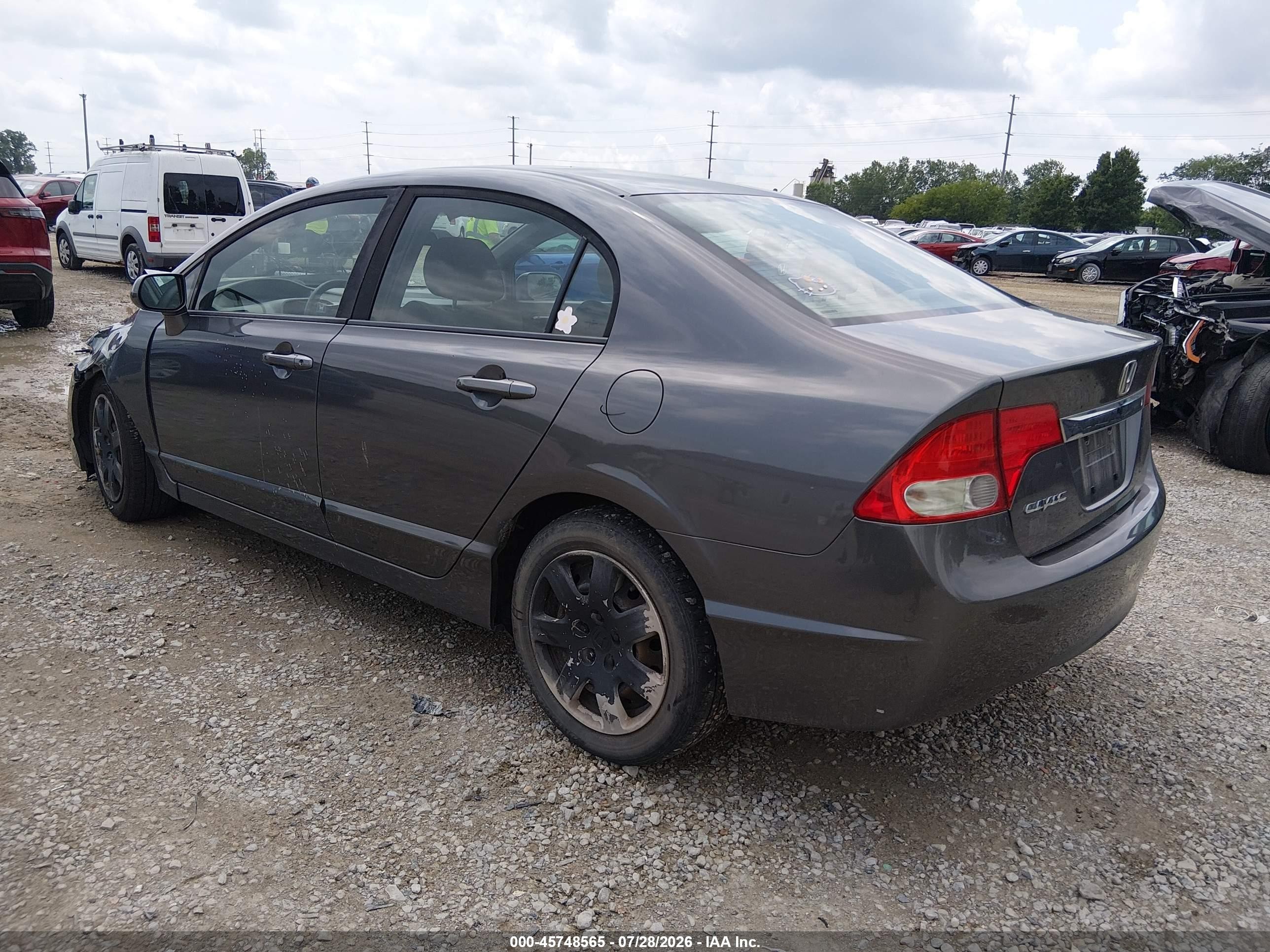2010 Honda Civic Lx Gray vin: 19XFA1F58AE014124