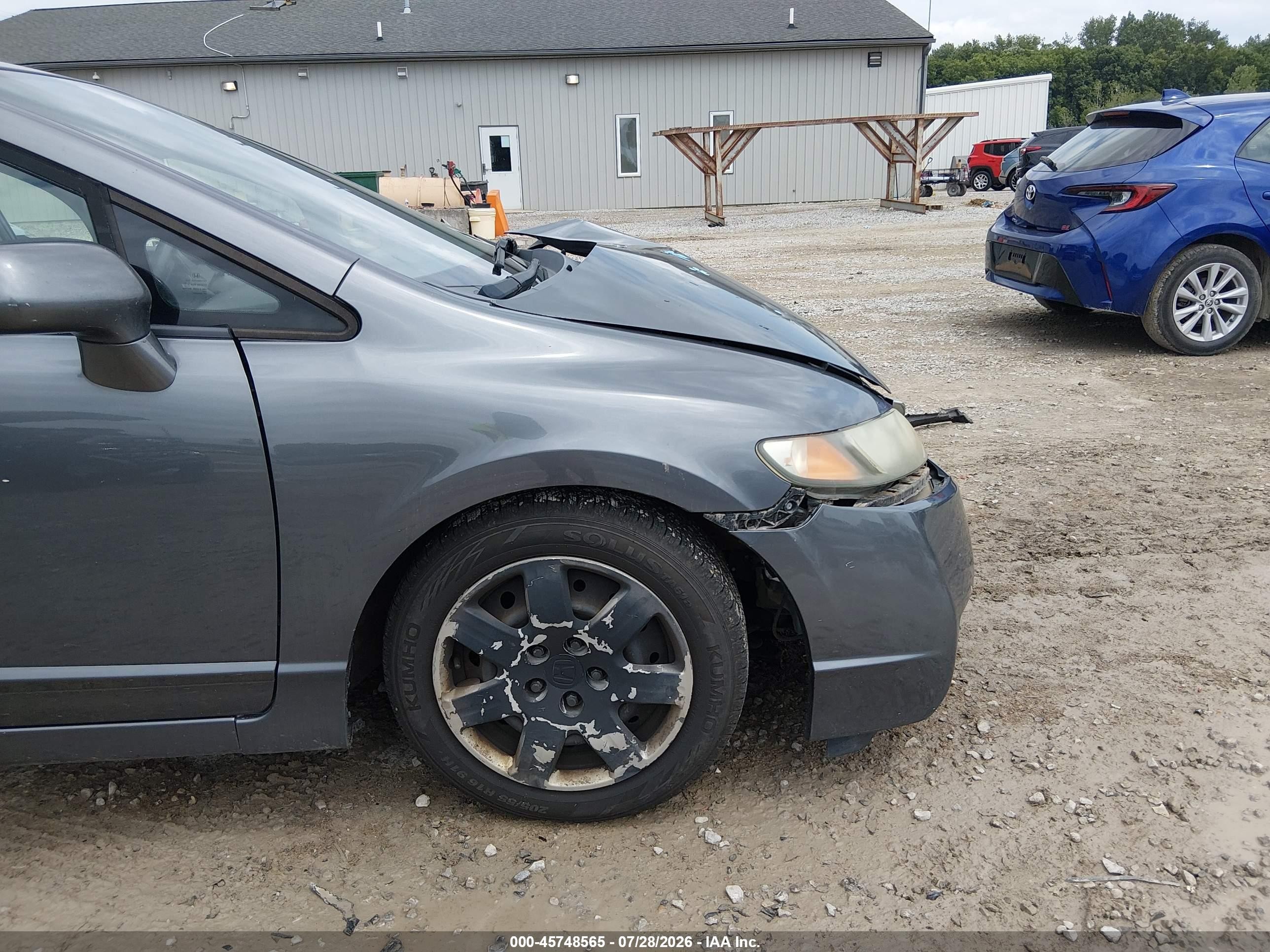 2010 Honda Civic Lx Gray vin: 19XFA1F58AE014124