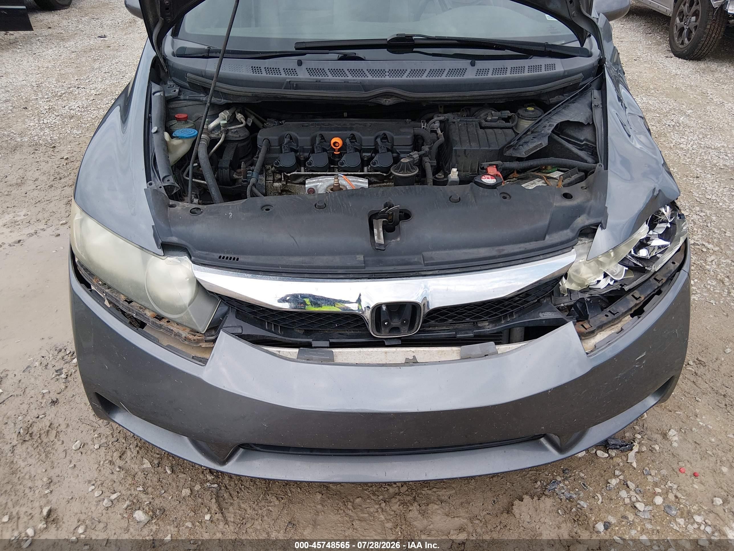 2010 Honda Civic Lx Gray vin: 19XFA1F58AE014124