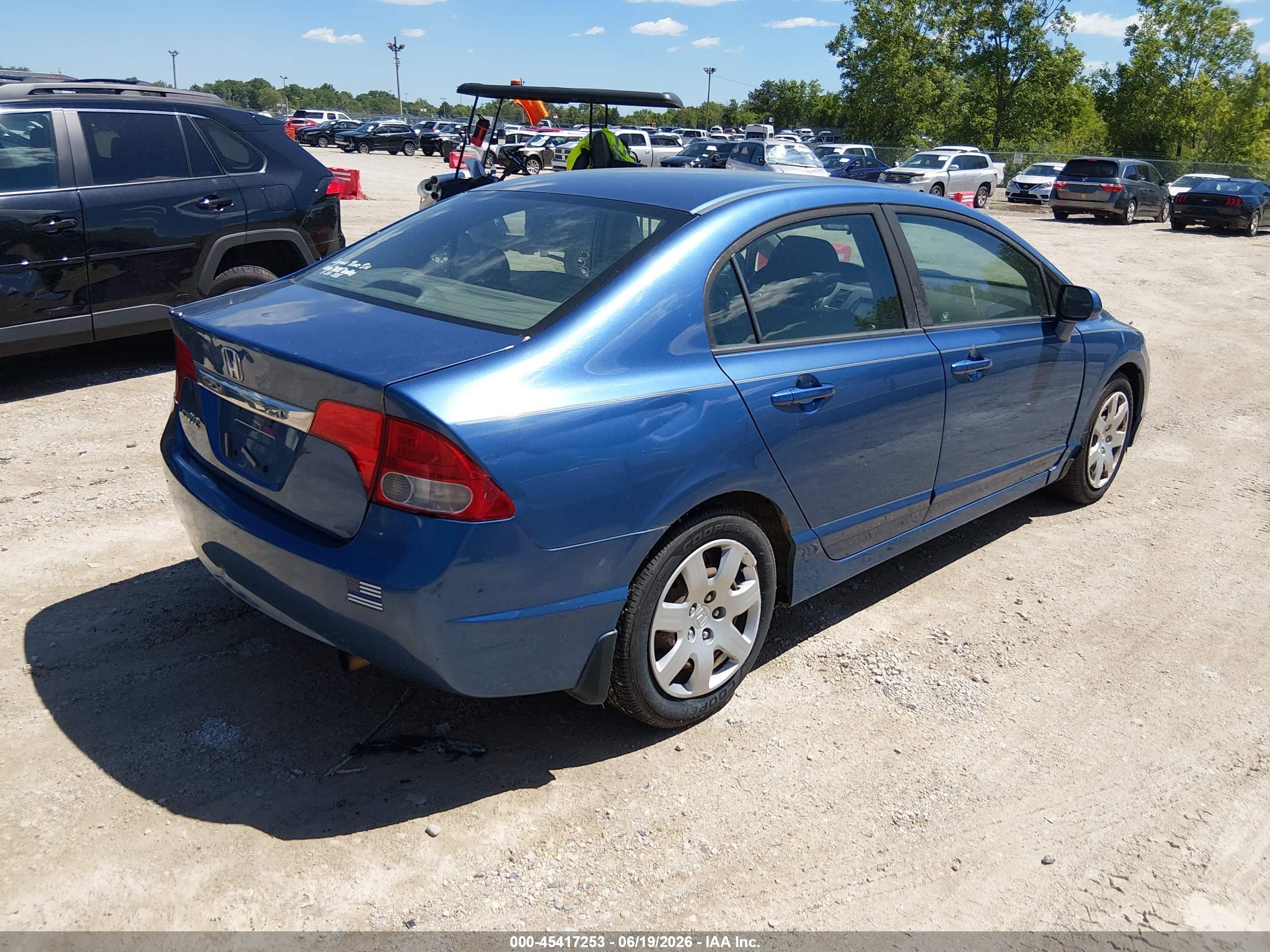 2010 Honda Civic Lx Blue vin: 19XFA1F58AE016729
