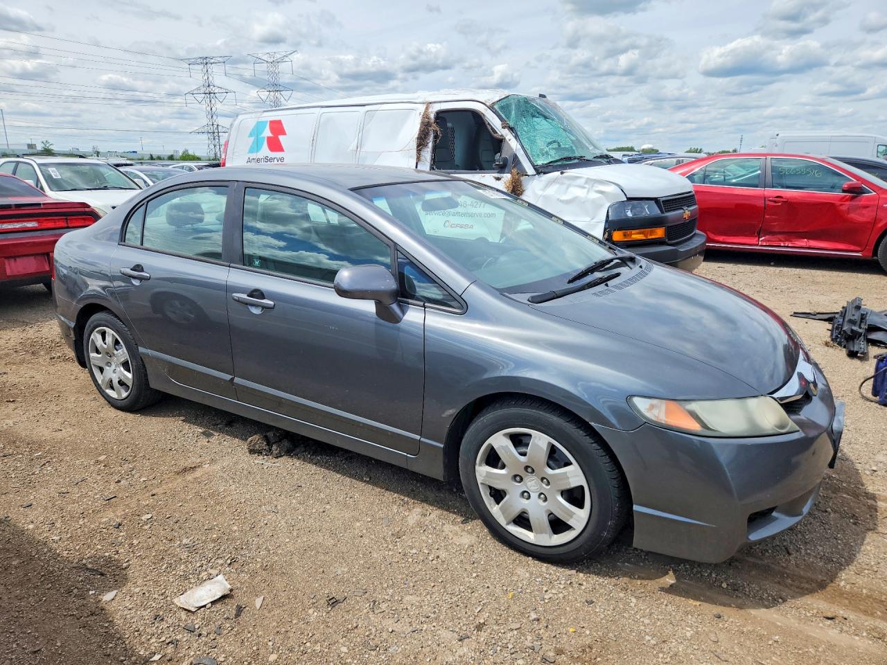 2010 Honda Civic Lx Gray vin: 19XFA1F58AE021820