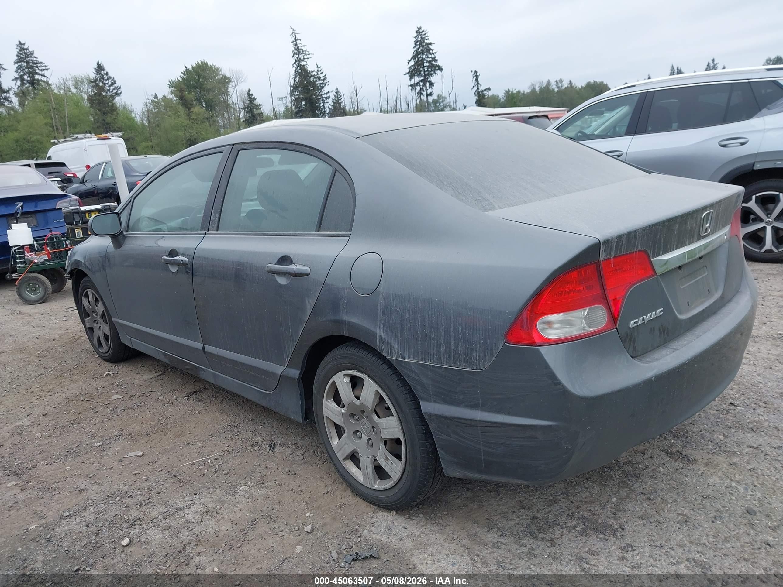 2010 Honda Civic Lx Gray vin: 19XFA1F58AE048354