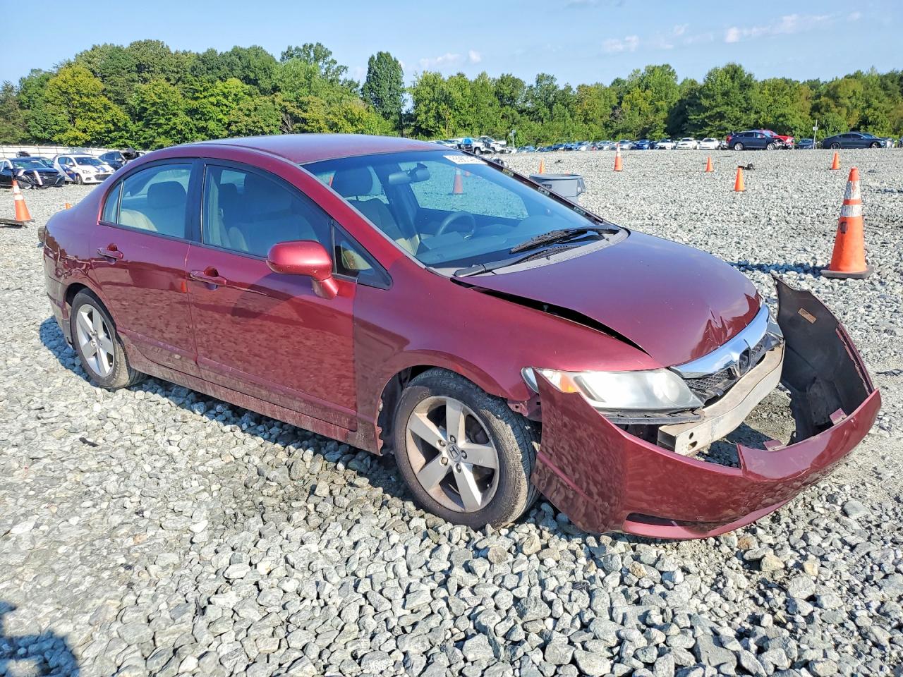 2010 Honda Civic Lx Burgundy vin: 19XFA1F58AE051013